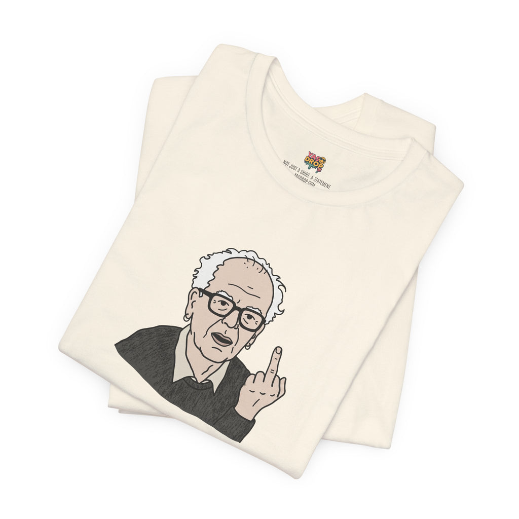 Grumpy Old Man Middle Finger Graphic Tee – Ironic Minimalist Aesthetic Streetwear T-Shirt