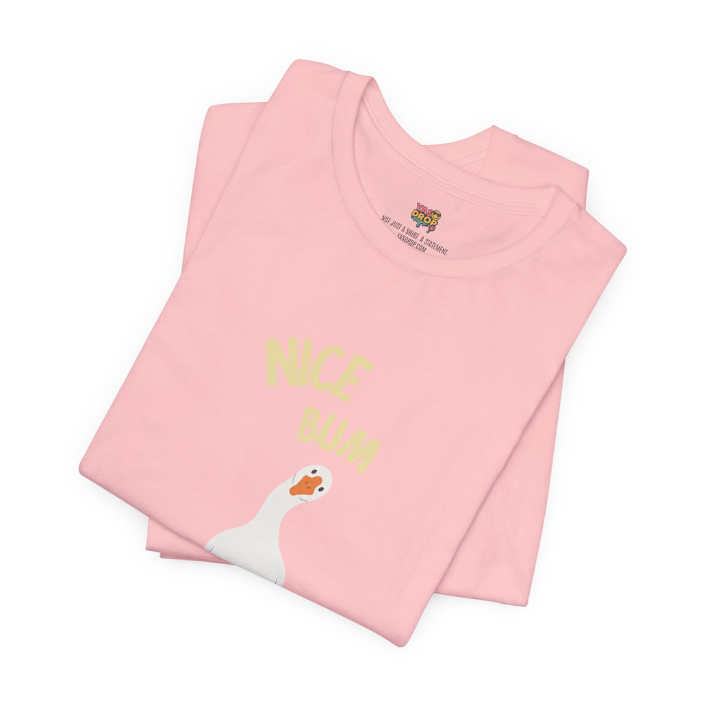 "Nice Bum" Silly Goose Graphic Tee – Ironic Minimalist Streetwear