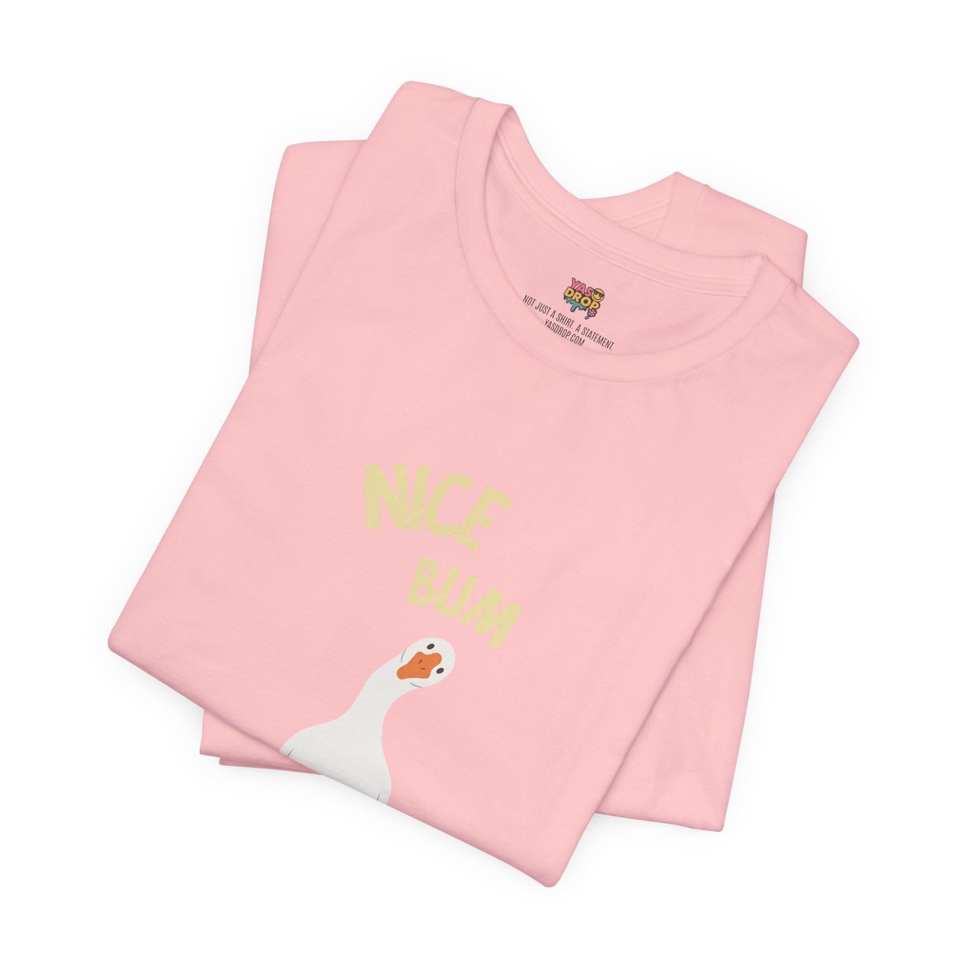 "Nice Bum" Silly Goose Graphic Tee – Ironic Minimalist Streetwear