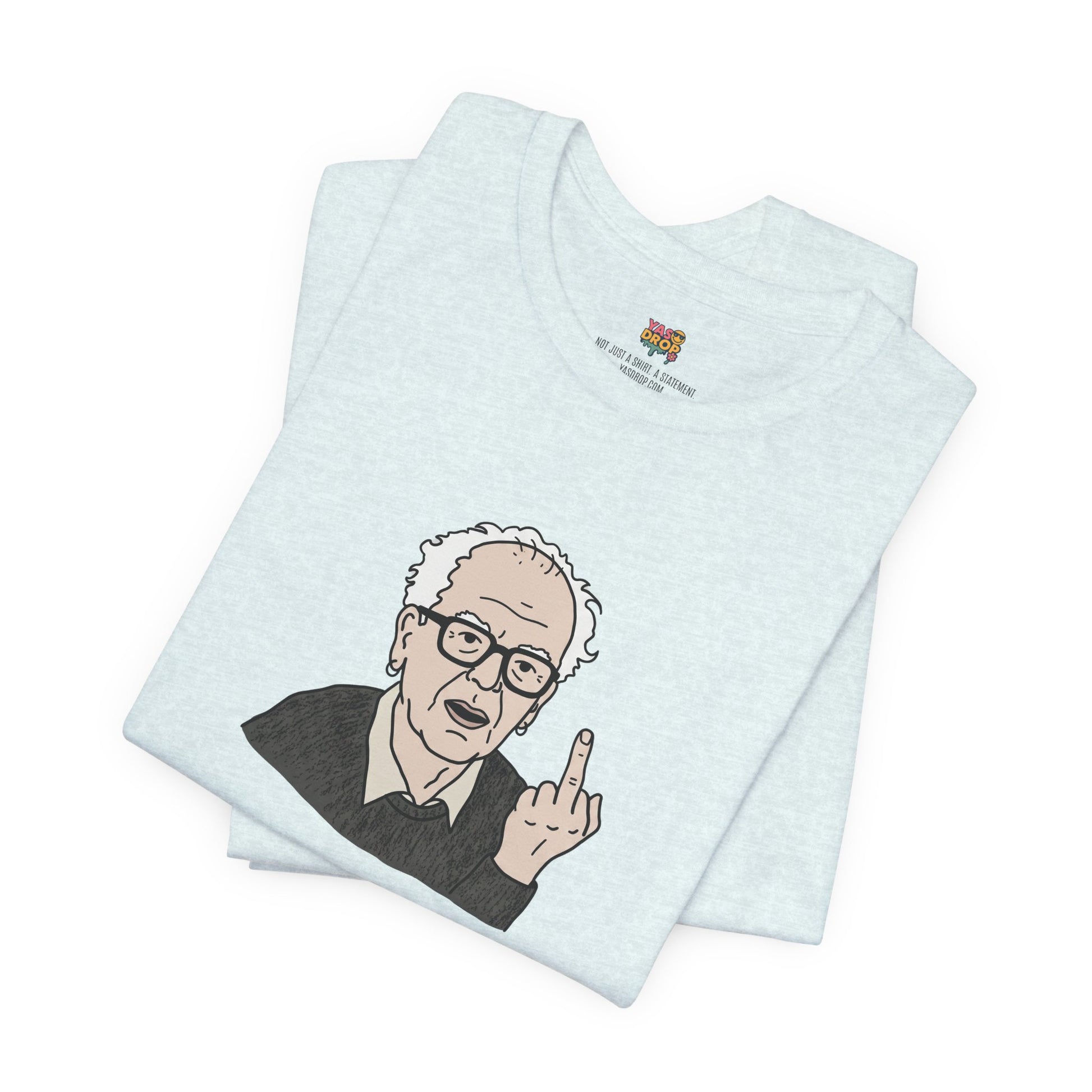 Grumpy Old Man Middle Finger Graphic Tee – Ironic Minimalist Aesthetic Streetwear T-Shirt