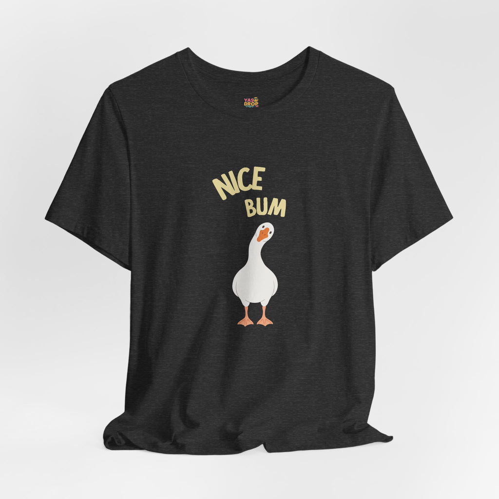 "Nice Bum" Silly Goose Graphic Tee – Ironic Minimalist Streetwear