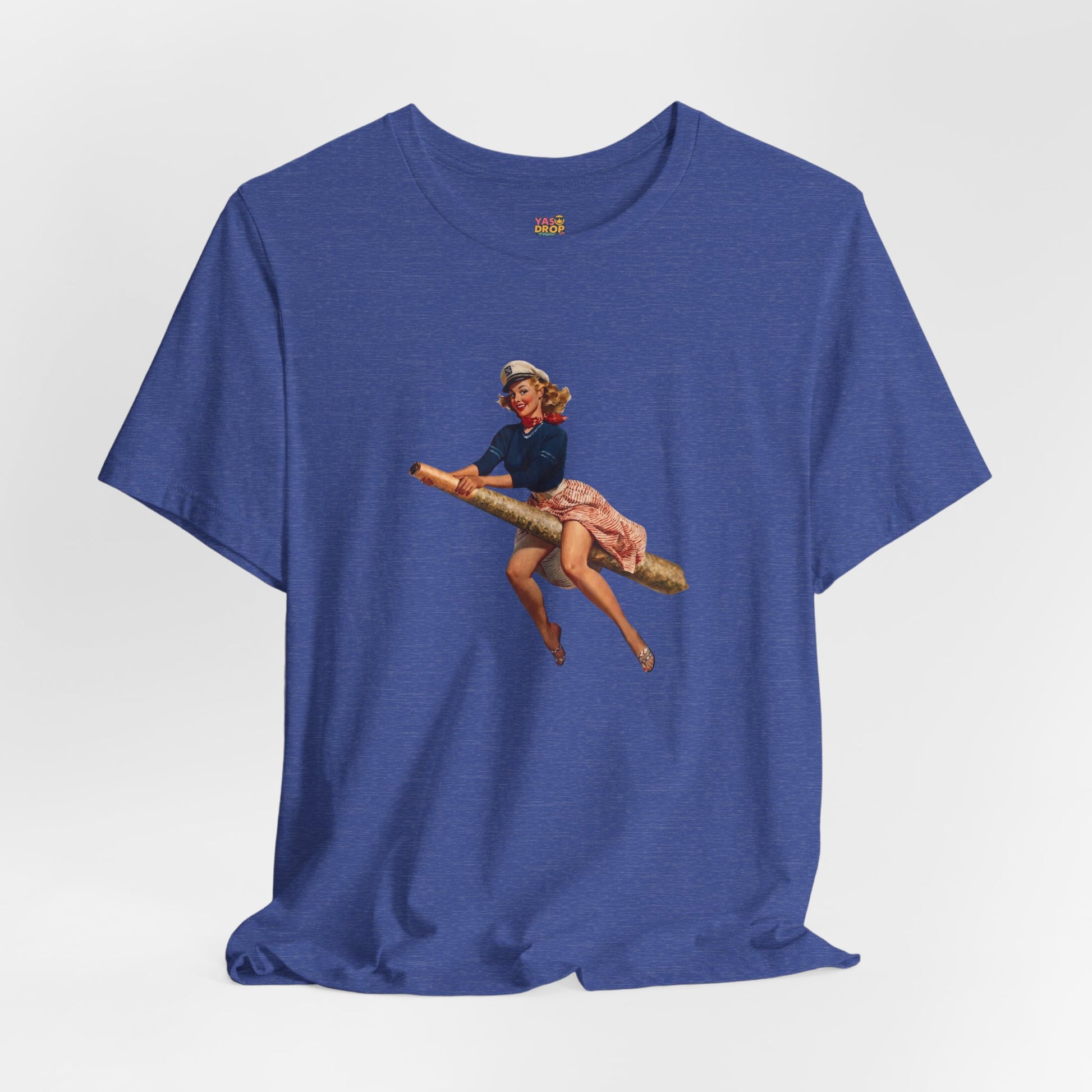 Retro Pin-Up Graphic Tee - Ironic Vintage Streetwear T-Shirt