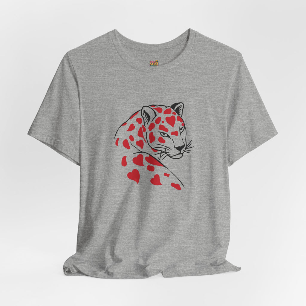 Heart Spot Leopard Graphic Tee - Aesthetic Indie Streetwear T-Shirt