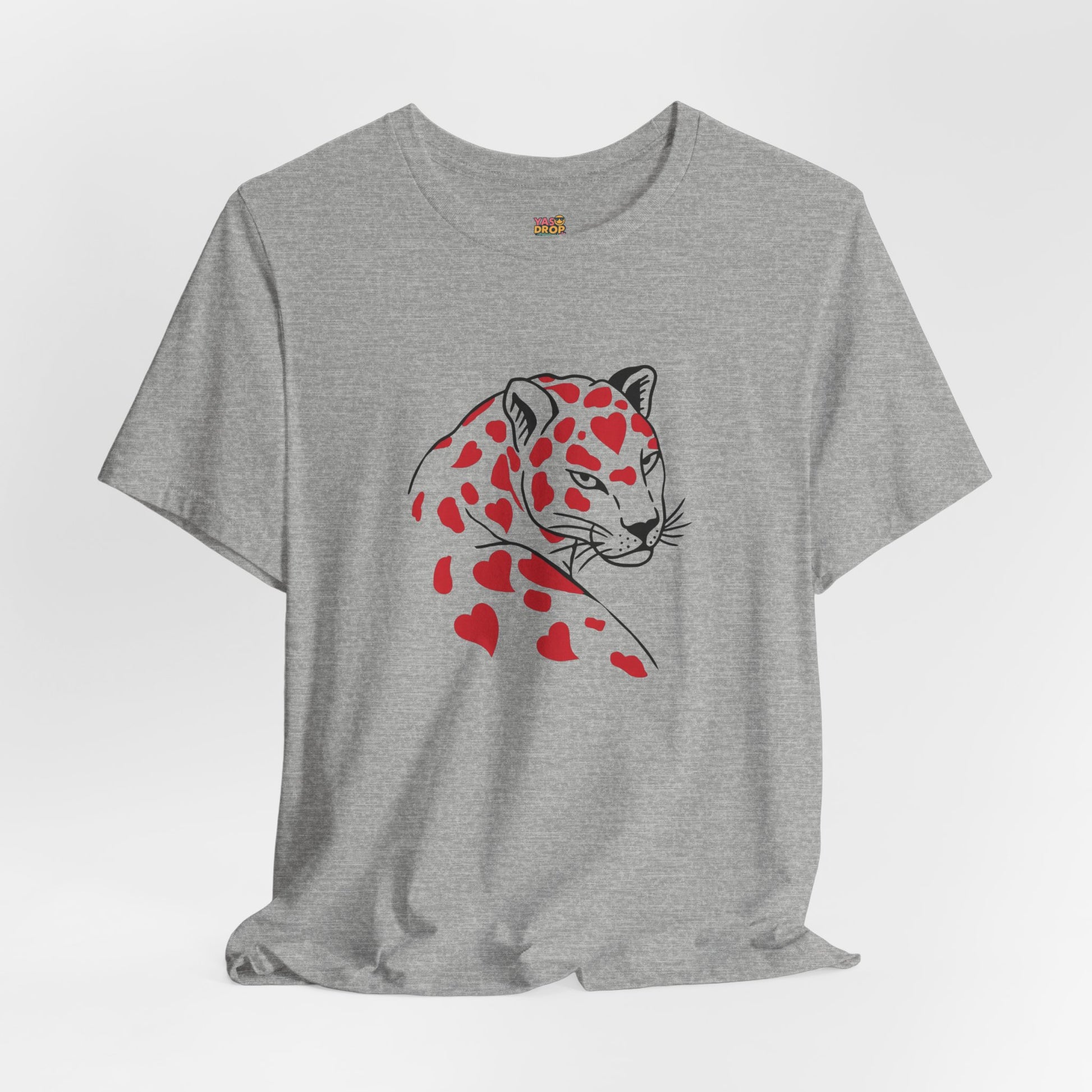 Heart Spot Leopard Graphic Tee - Aesthetic Indie Streetwear T-Shirt