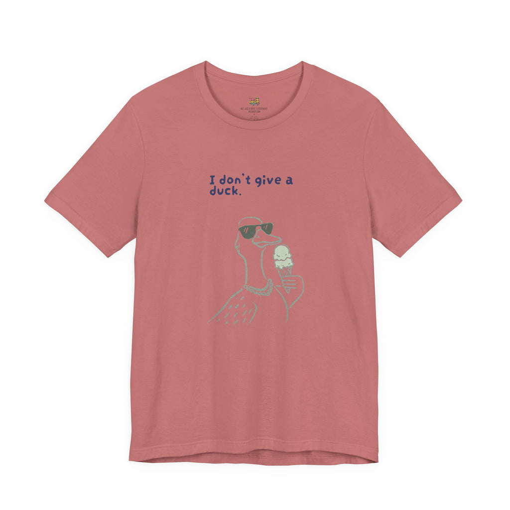 I Don't Give A Duck Graphic Tee – Ironic Minimalist Streetwear T-Shirt