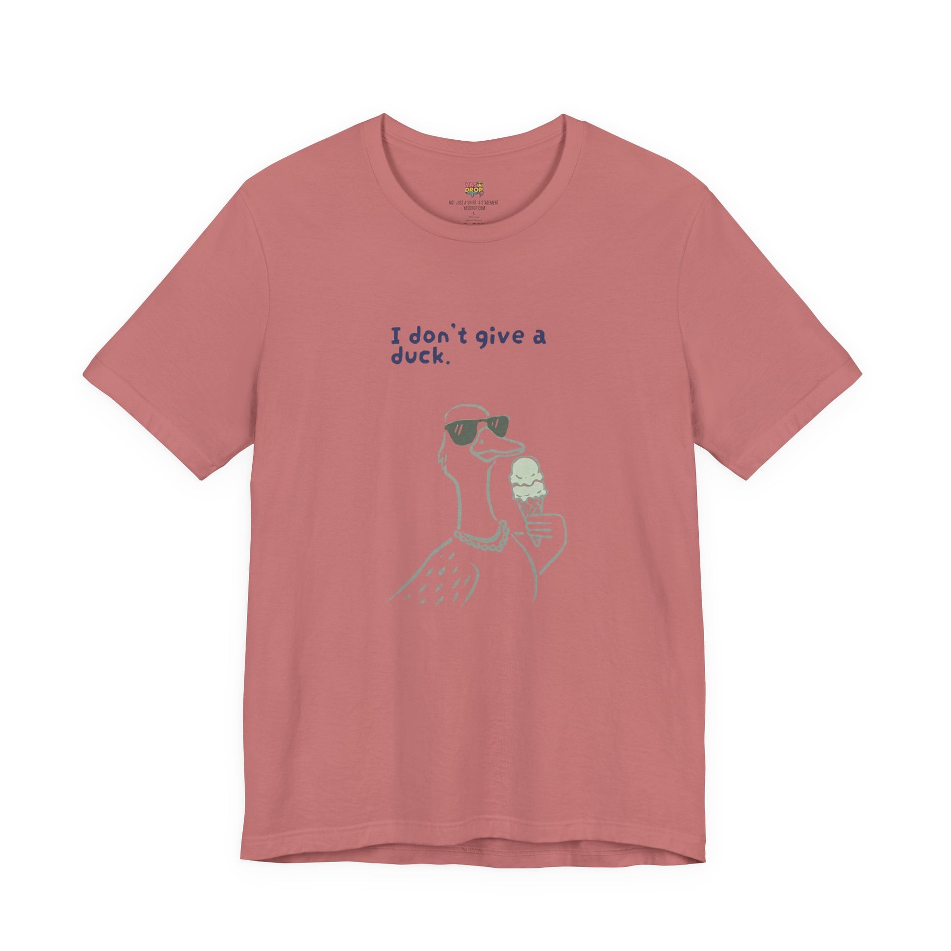 I Don't Give A Duck Graphic Tee – Ironic Minimalist Streetwear T-Shirt
