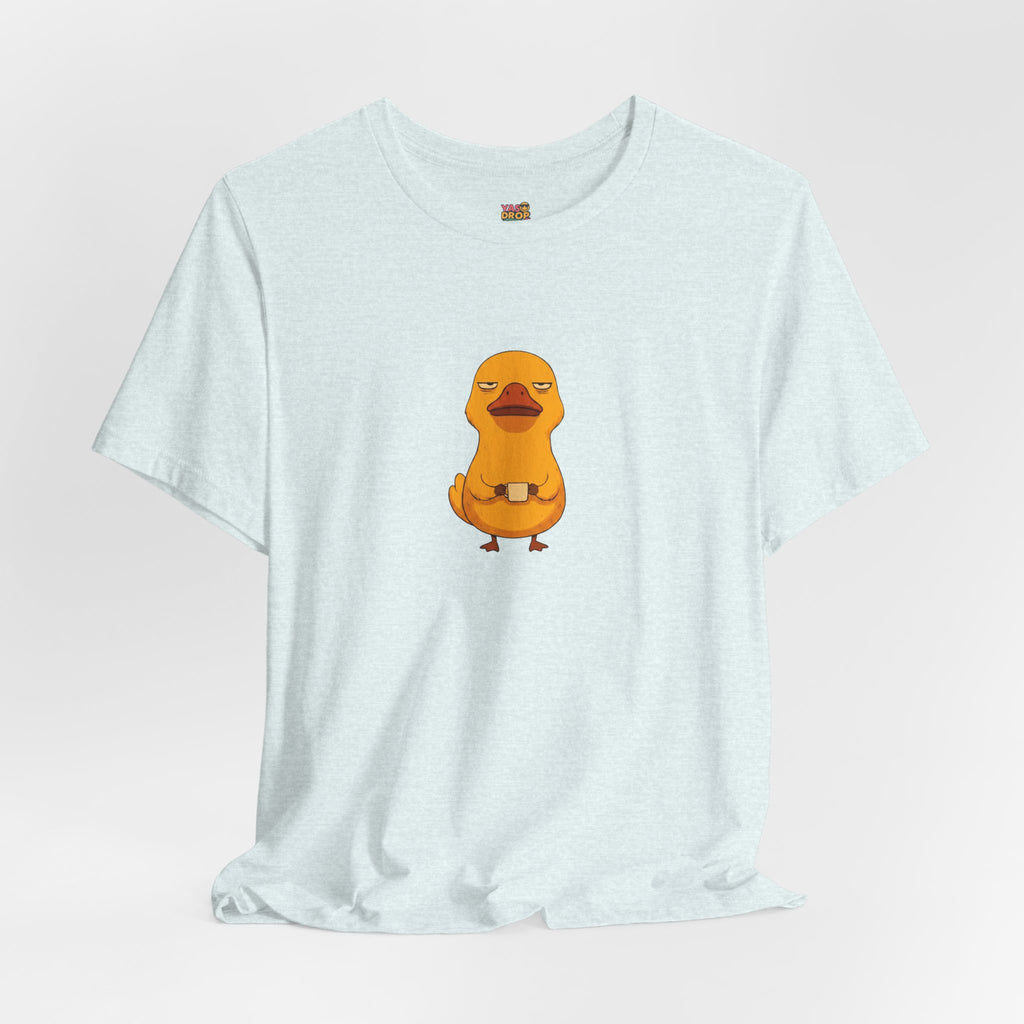 Unamused Coffee Duck Graphic Tee – Ironic Minimalist Streetwear