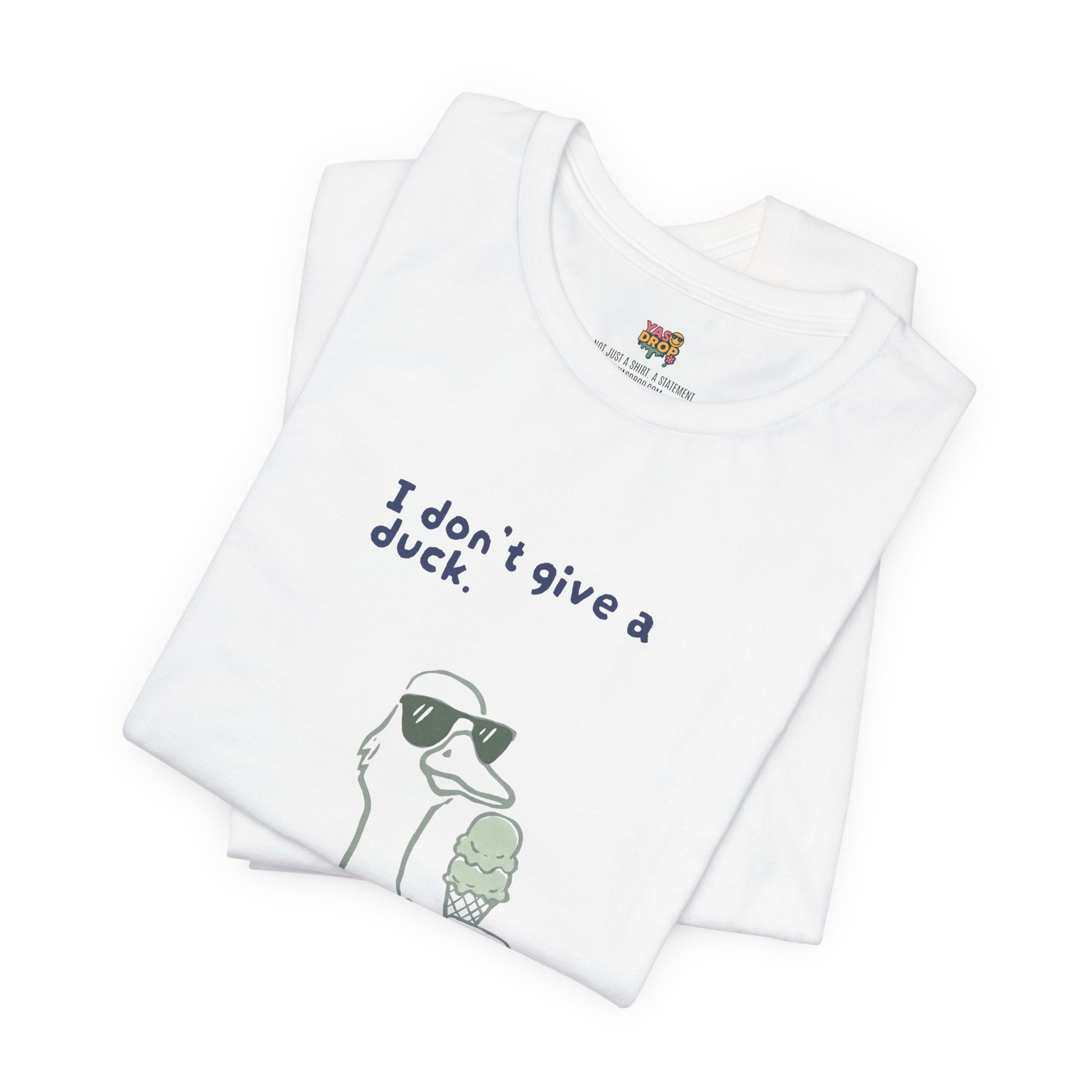 I Don't Give A Duck Graphic Tee – Ironic Minimalist Streetwear T-Shirt