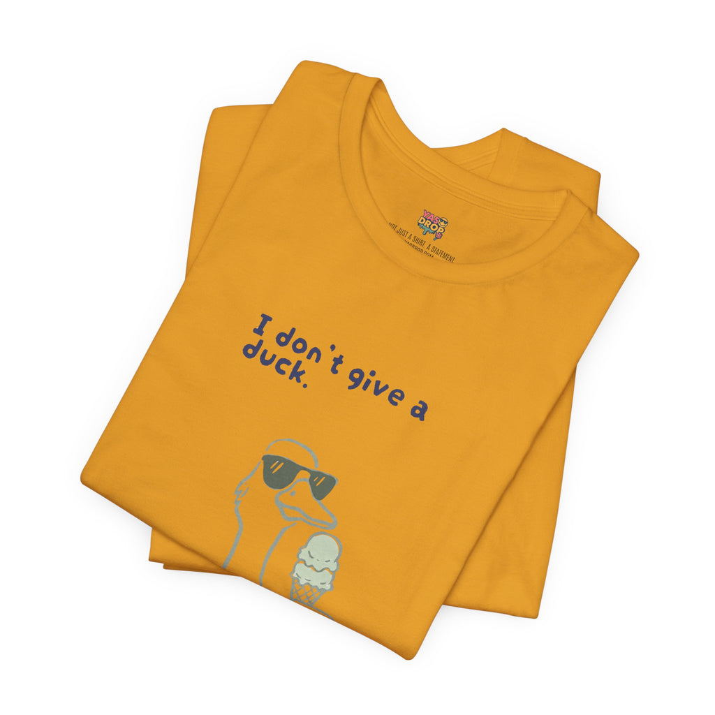 I Don't Give A Duck Graphic Tee – Ironic Minimalist Streetwear T-Shirt