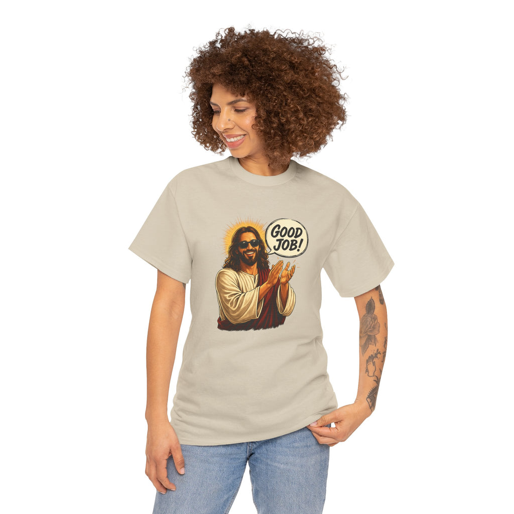 The "Good Job" Savior Graphic Tee – Ironic Streetwear / Retro Aesthetic Unisex Shirt