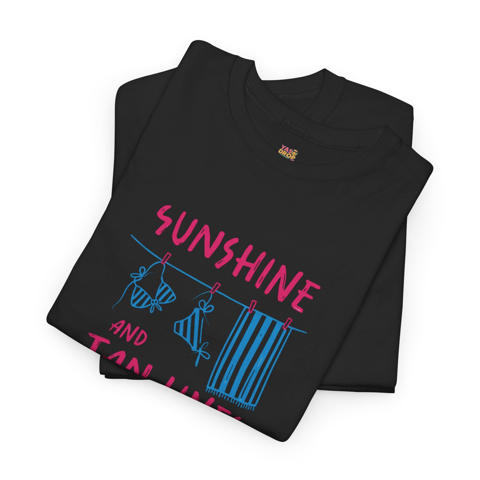 Sunshine and Tan Lines T-Shirt - Aesthetic Summer Vibe Graphic Tee