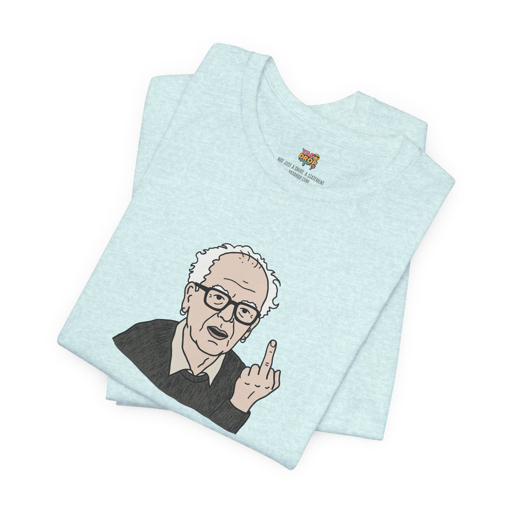 Grumpy Old Man Middle Finger Graphic Tee – Ironic Minimalist Aesthetic Streetwear T-Shirt
