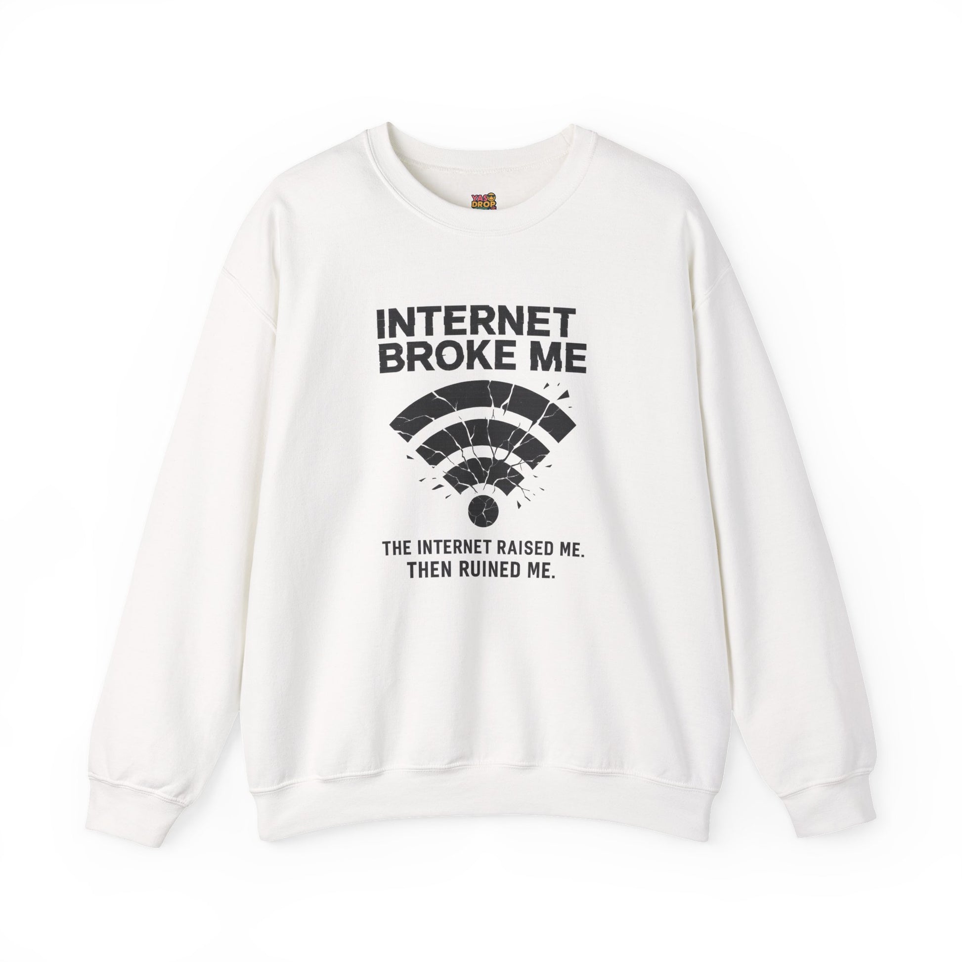 Internet Broke Me Sweatshirt - Wi-Fi Crash Glitchcore Streetwear