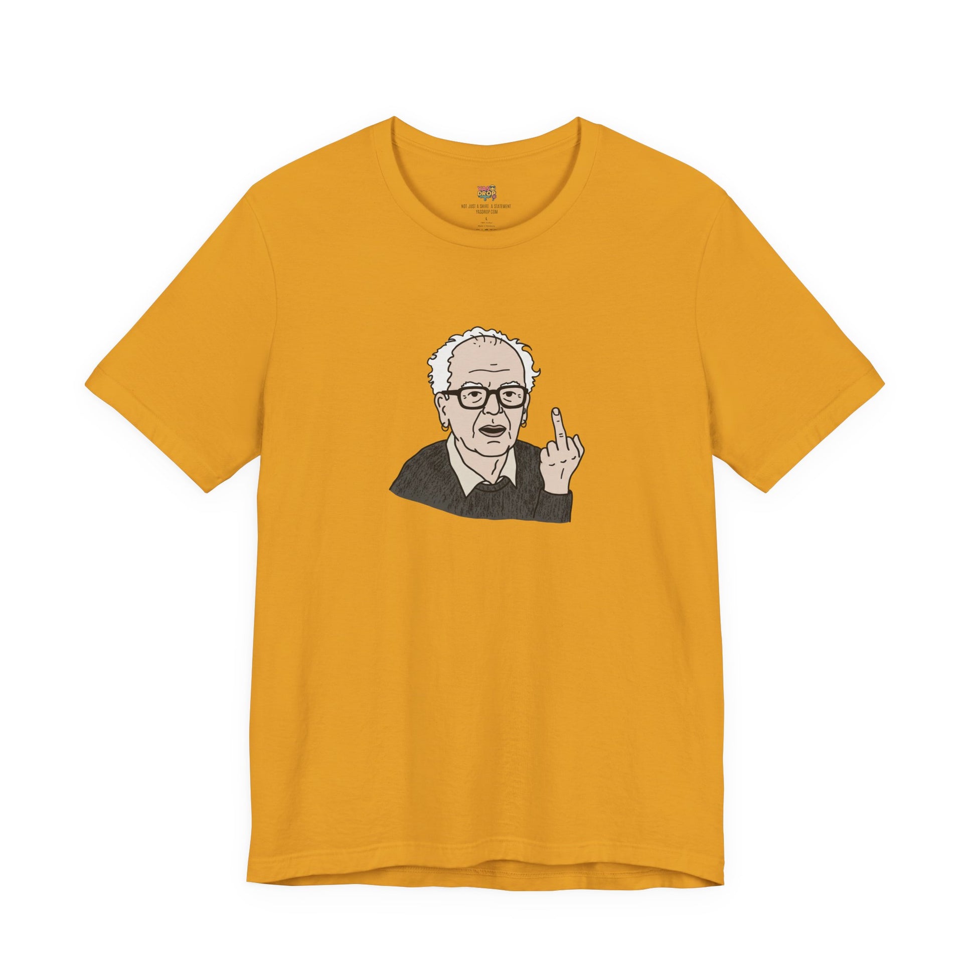 Grumpy Old Man Middle Finger Graphic Tee – Ironic Minimalist Aesthetic Streetwear T-Shirt