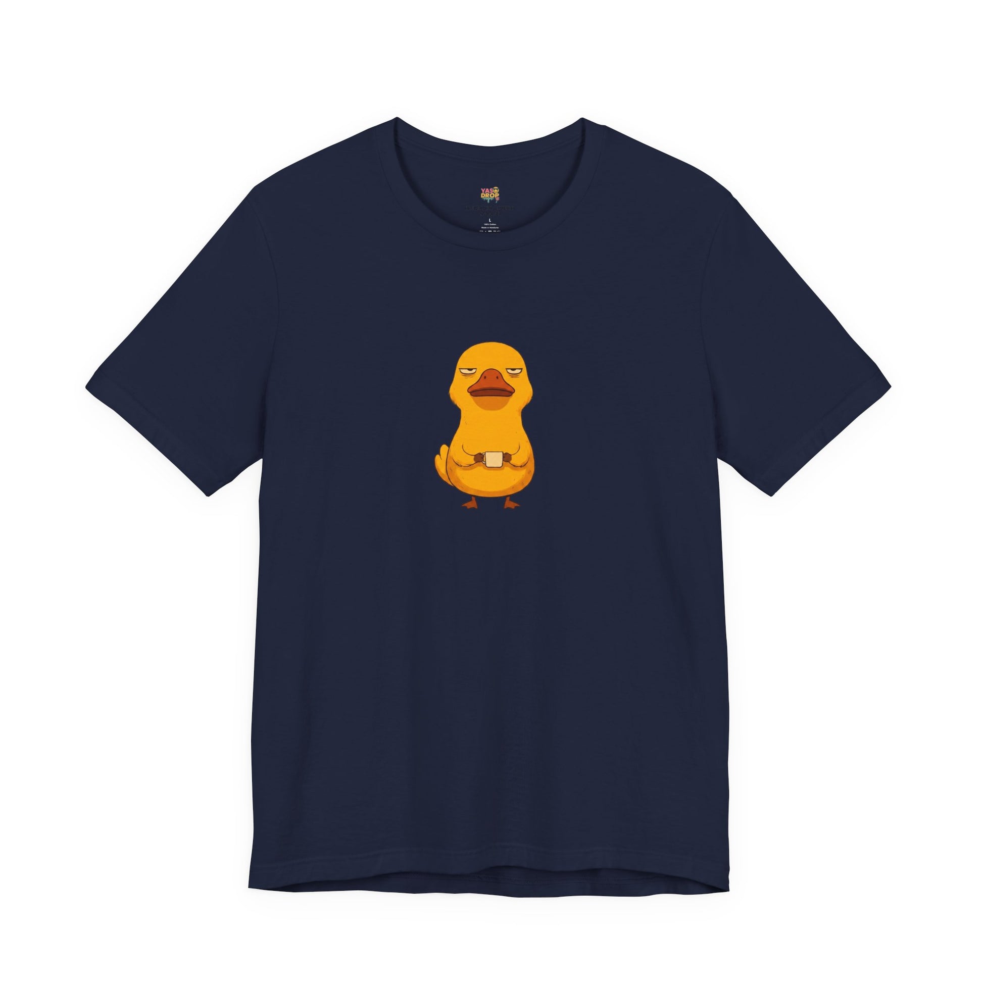 Unamused Coffee Duck Graphic Tee – Ironic Minimalist Streetwear