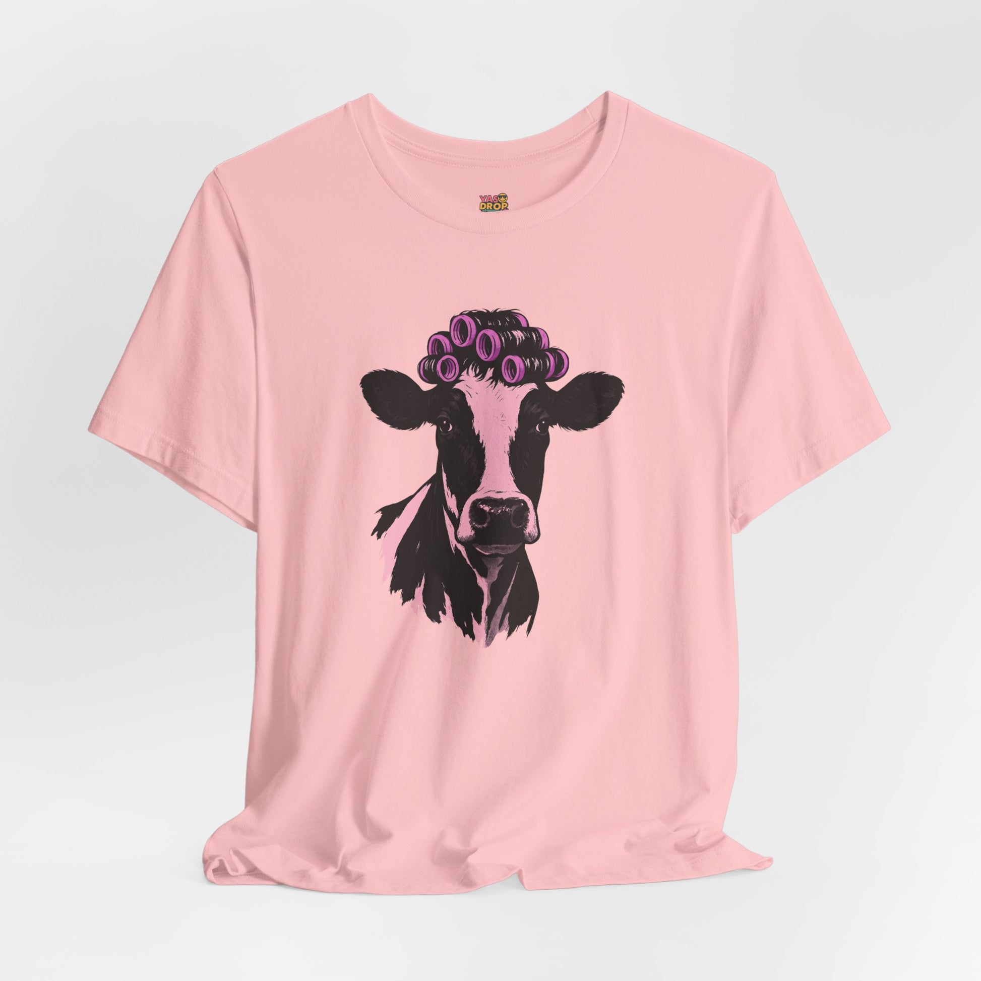 "In My Lane" Cow in Rollers Graphic Tee – Aesthetic Ironic Minimalist Streetwear