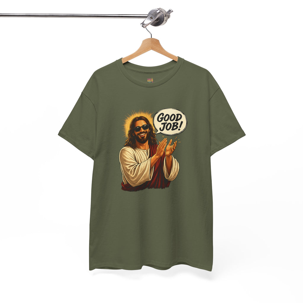 The "Good Job" Savior Graphic Tee – Ironic Streetwear / Retro Aesthetic Unisex Shirt