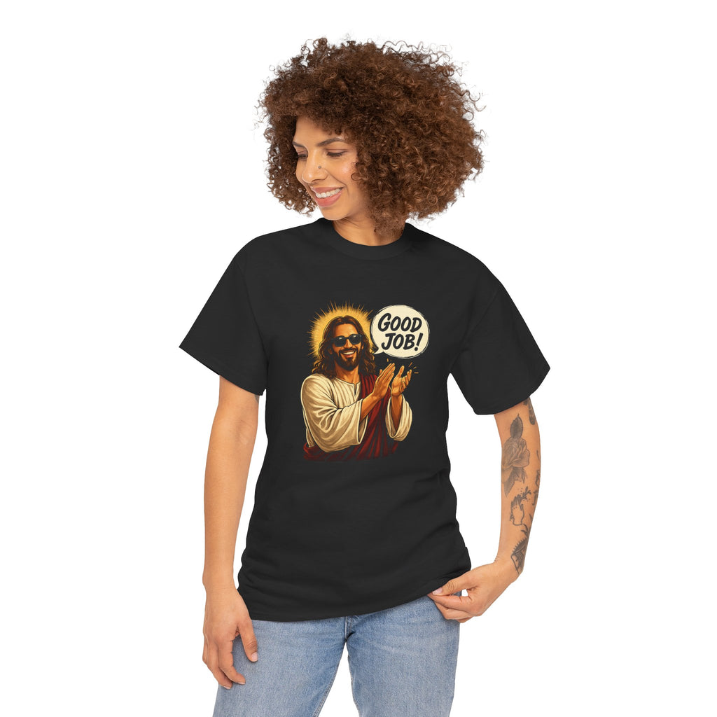 The "Good Job" Savior Graphic Tee – Ironic Streetwear / Retro Aesthetic Unisex Shirt