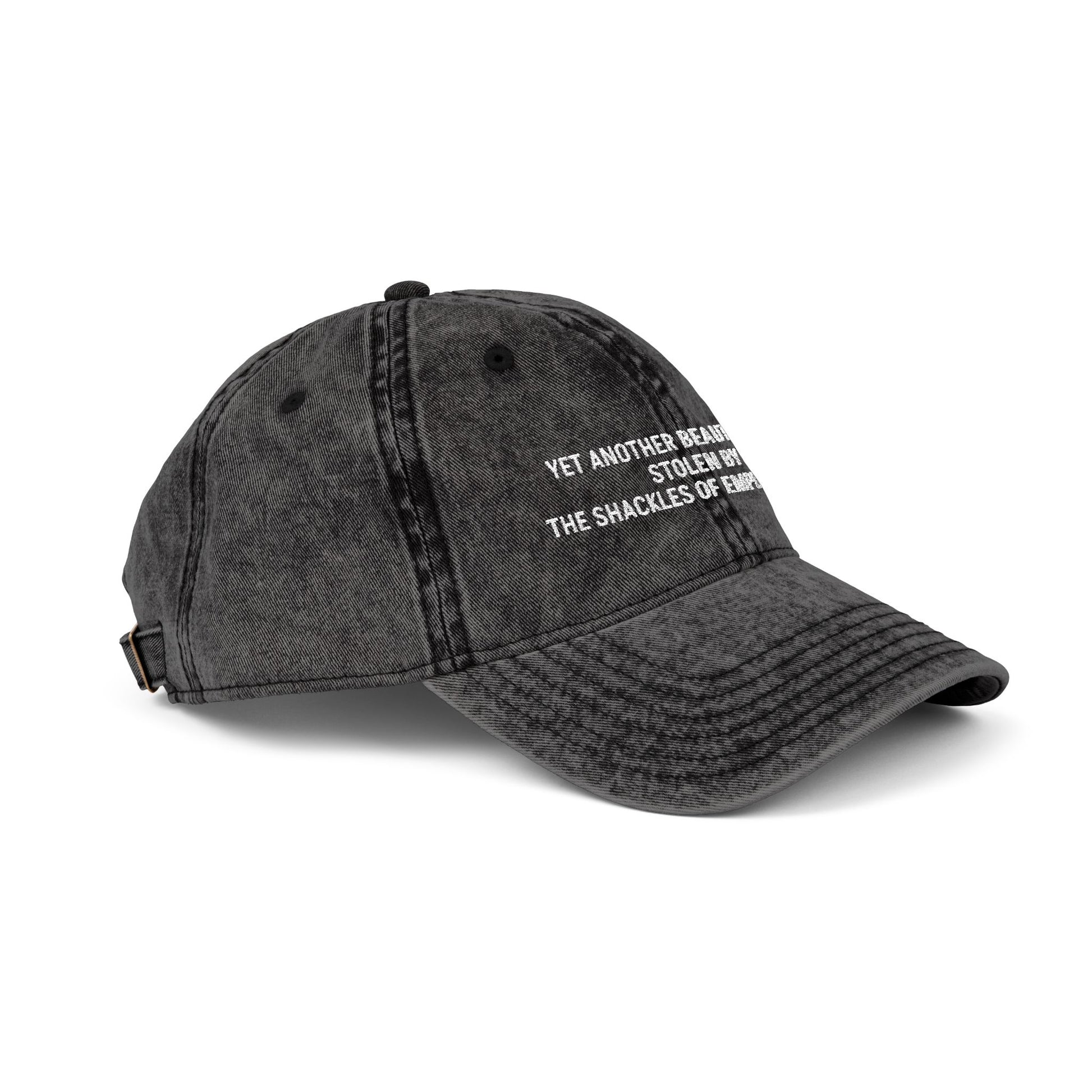 Anti-Work Distressed Hat - Funny Corporate Nihilism Baseball Cap