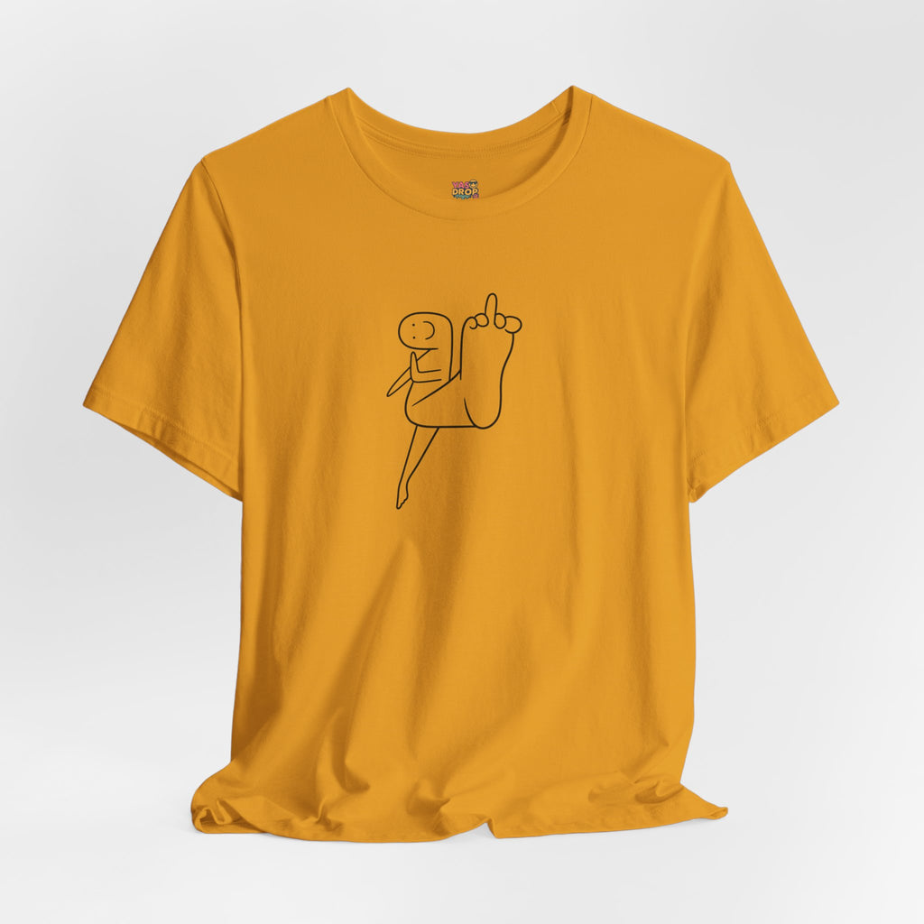"Mood" Minimalist Graphic Tee – Ironic Middle Finger Doodle Streetwear T-Shirt