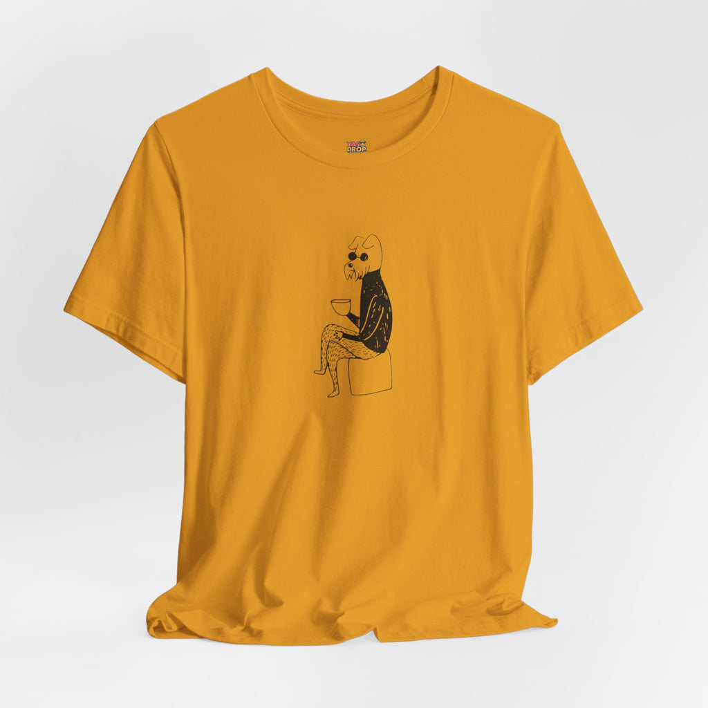 "Unbothered" Minimalist Hipster Dog Graphic Tee – Lofi Aesthetic Streetwear