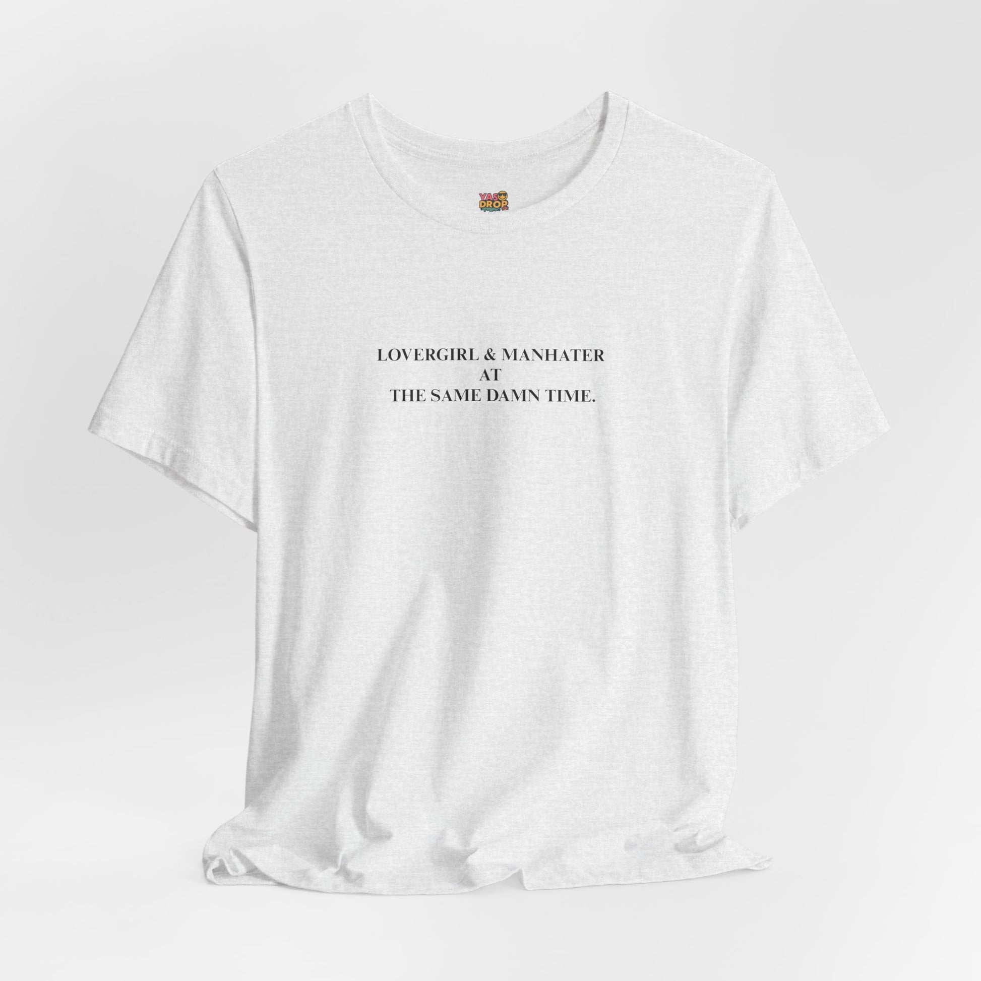 "Lovergirl & Manhater" Ironic Minimalist Graphic Tee