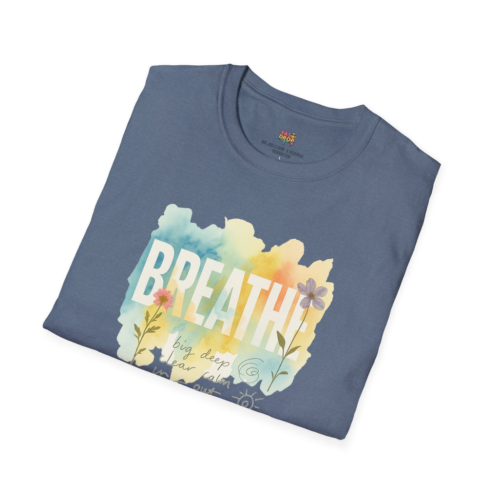 BREATHE – Mixed Media Watercolor Art Tee