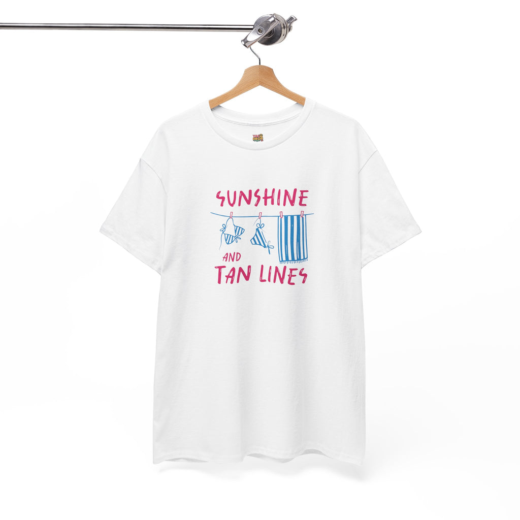 Sunshine and Tan Lines T-Shirt - Aesthetic Summer Vibe Graphic Tee
