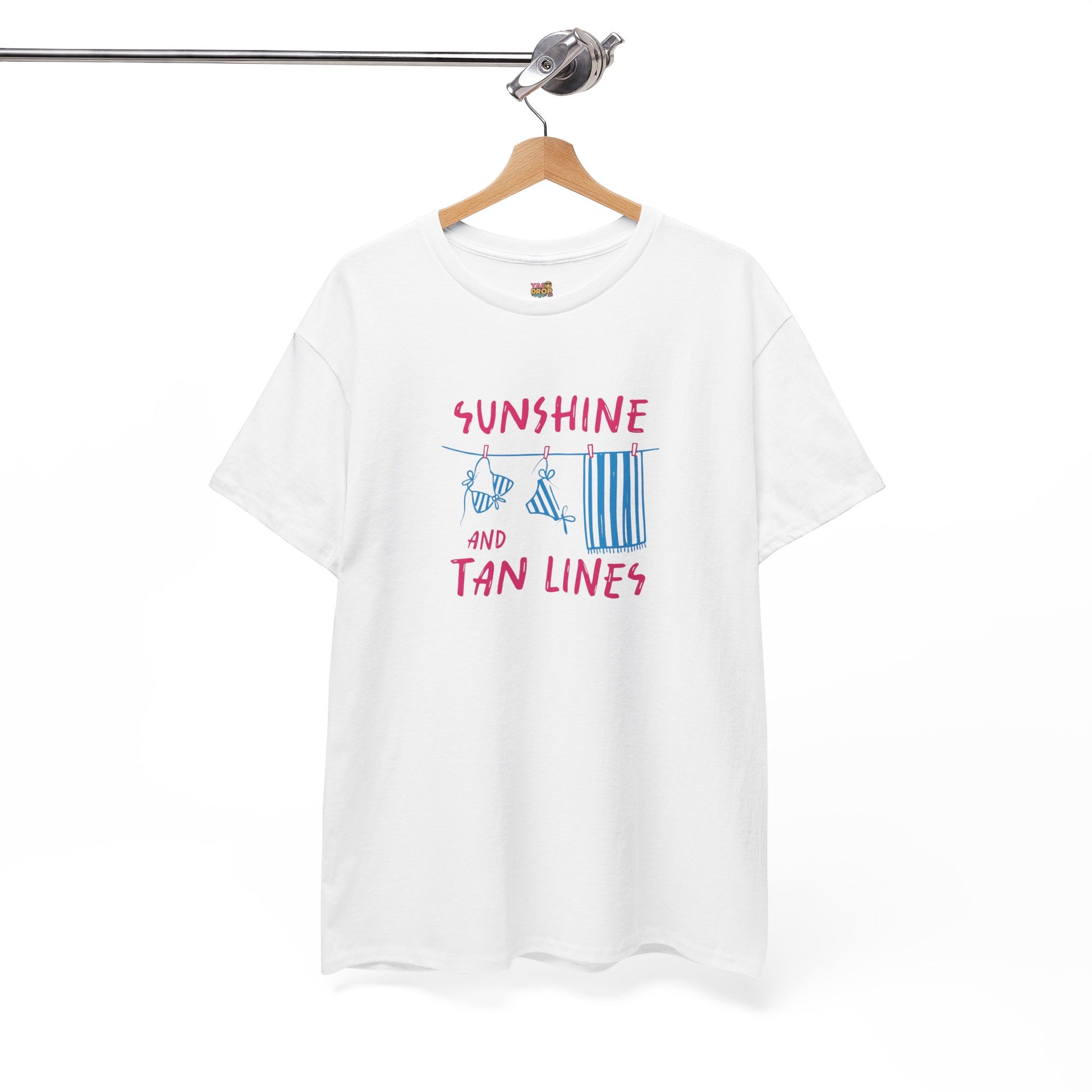 Sunshine and Tan Lines T-Shirt - Aesthetic Summer Vibe Graphic Tee
