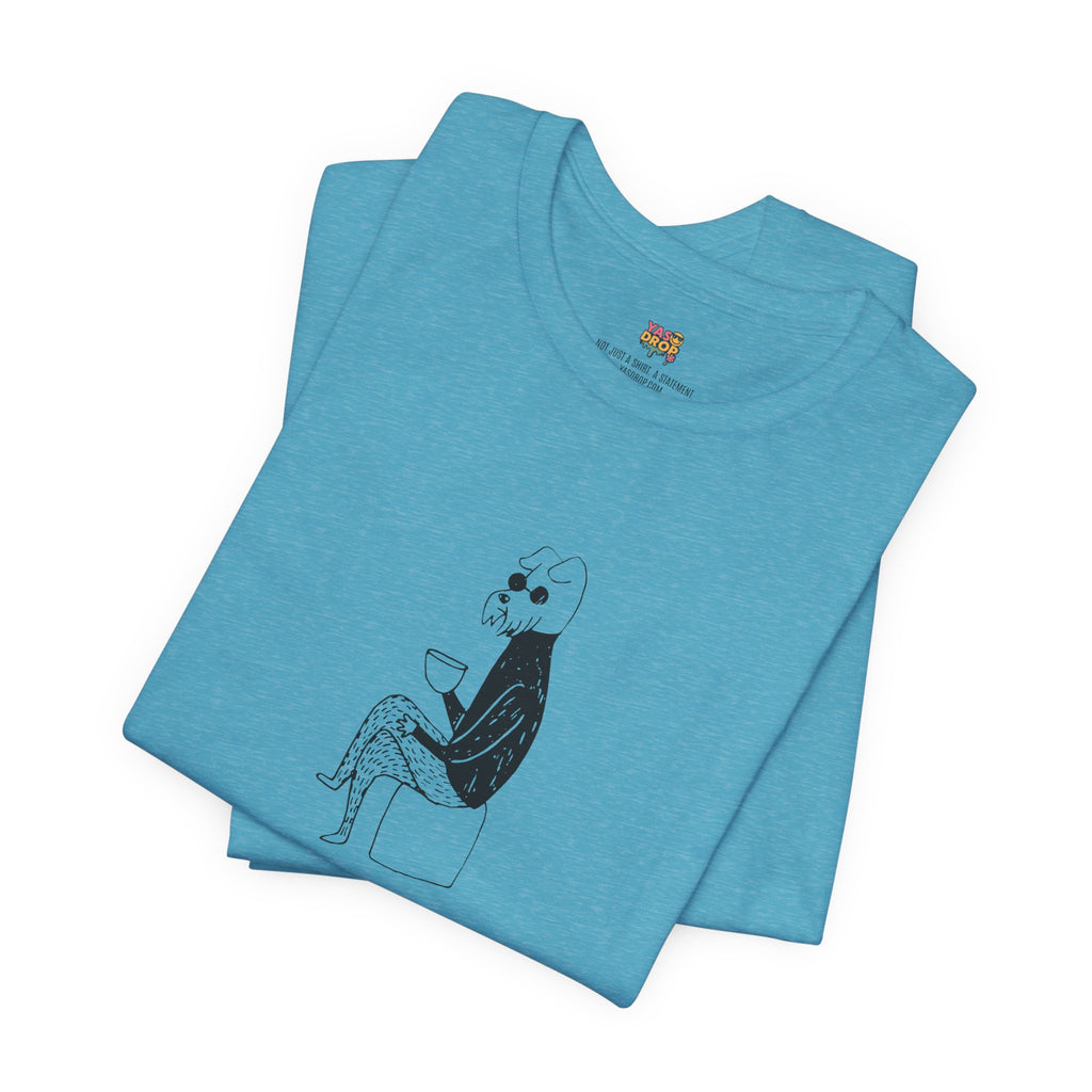 "Unbothered" Minimalist Hipster Dog Graphic Tee – Lofi Aesthetic Streetwear