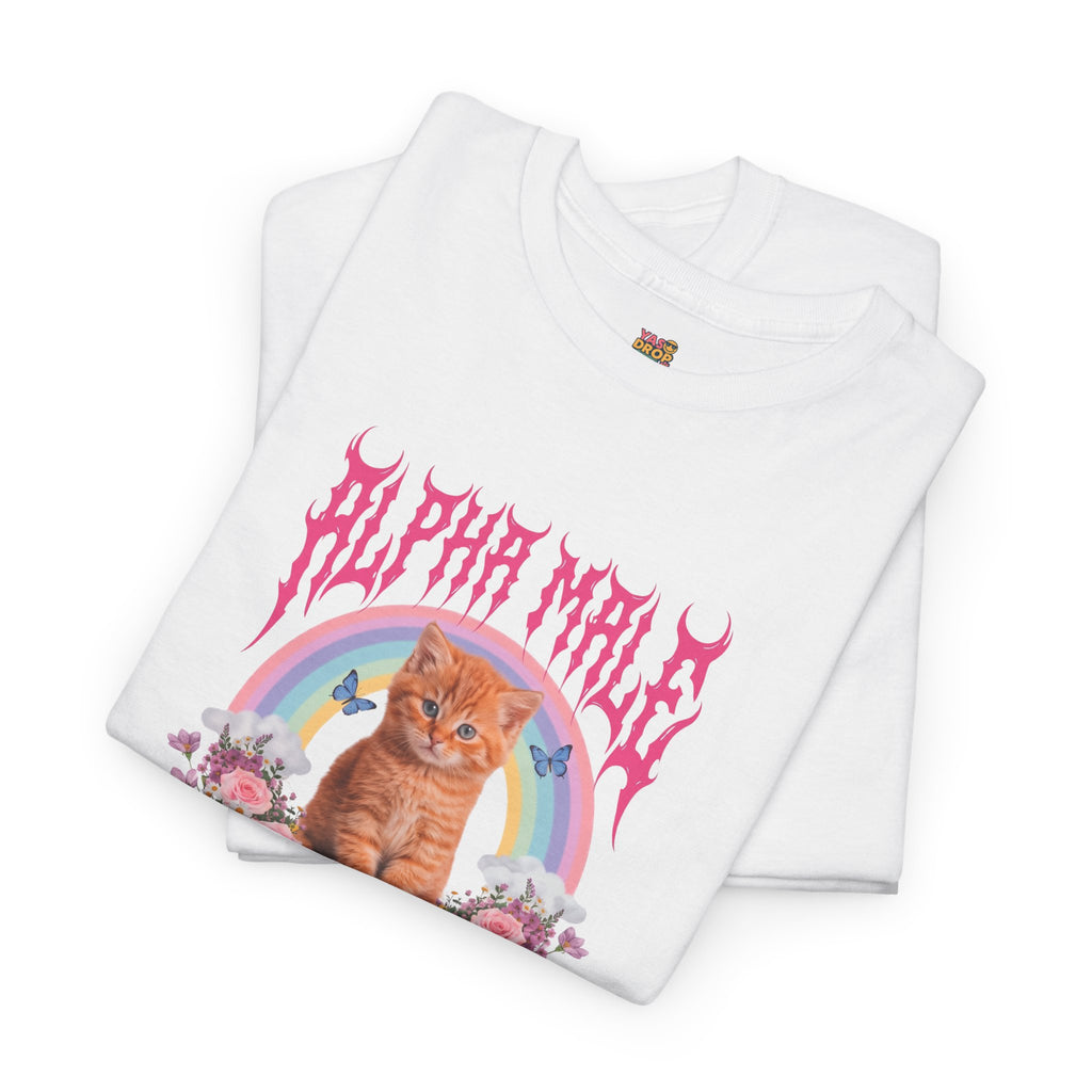 Alpha Male Kitten T-Shirt – Ironic Heavy Metal Aesthetic Graphic Tee