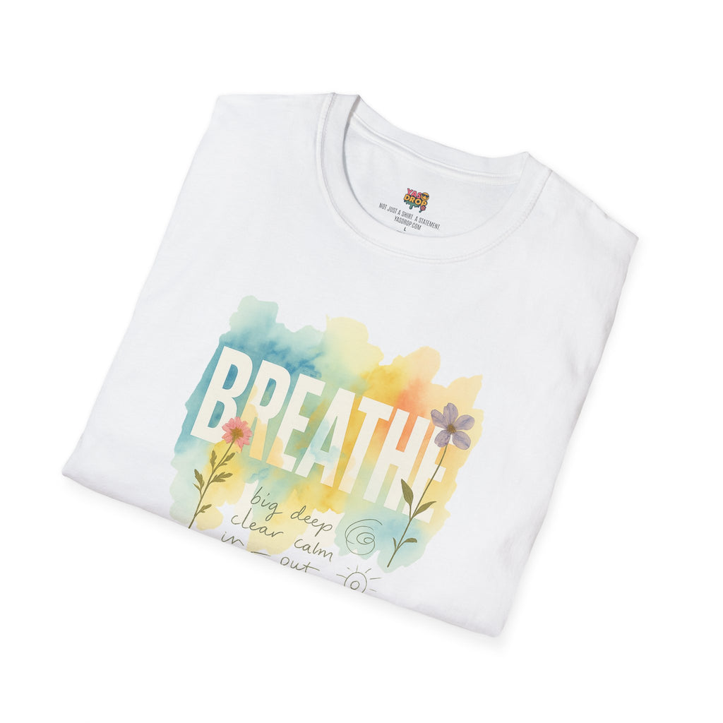 BREATHE – Mixed Media Watercolor Art Tee
