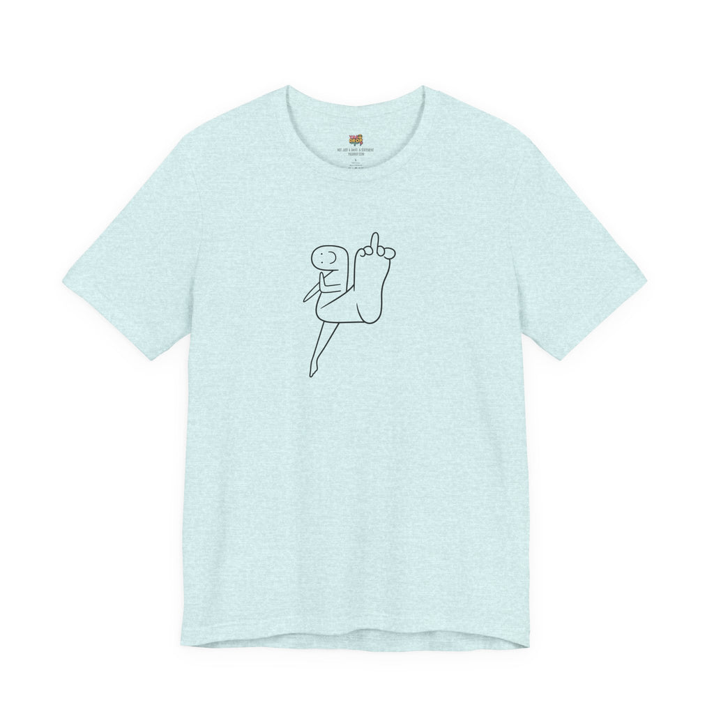 "Mood" Minimalist Graphic Tee – Ironic Middle Finger Doodle Streetwear T-Shirt