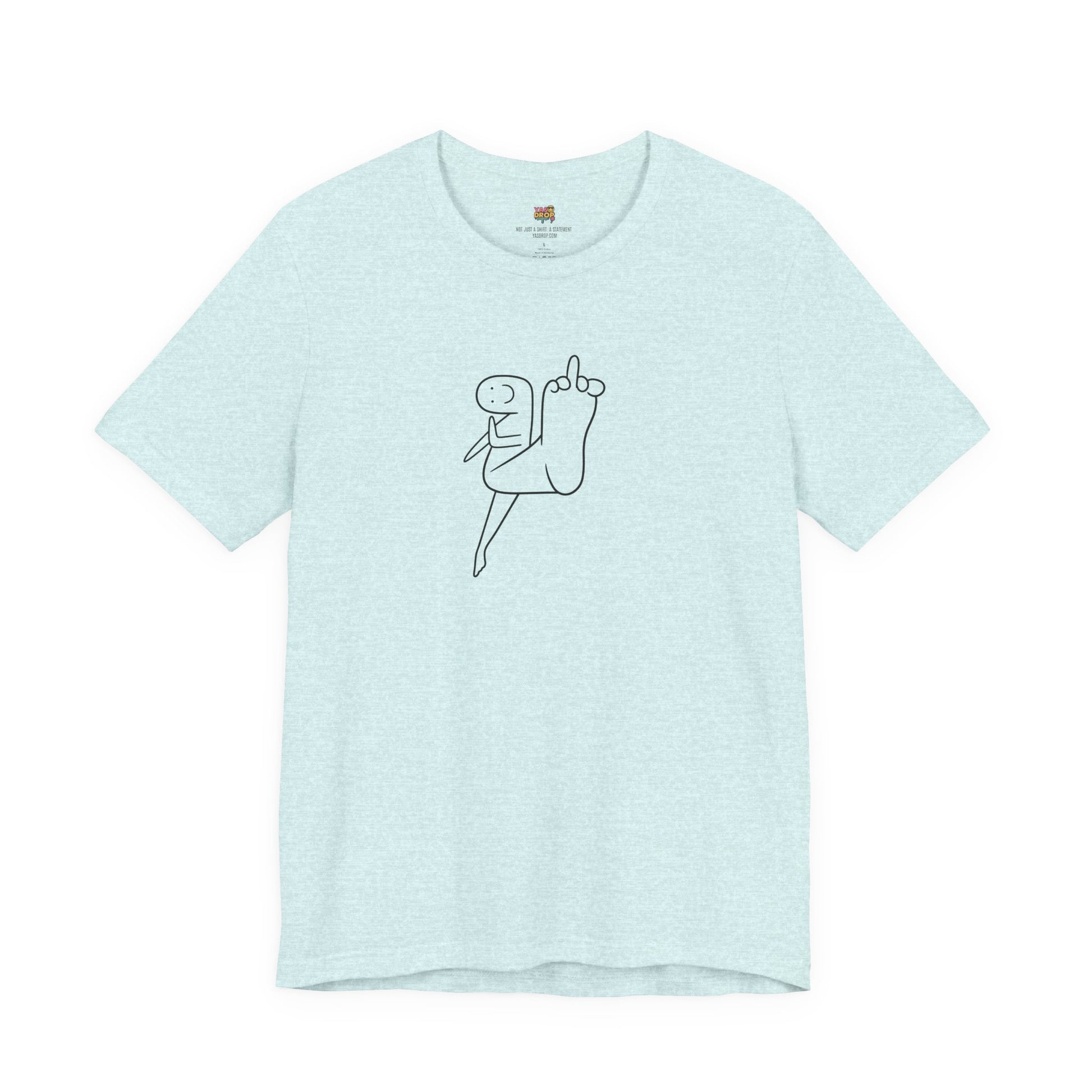 "Mood" Minimalist Graphic Tee – Ironic Middle Finger Doodle Streetwear T-Shirt