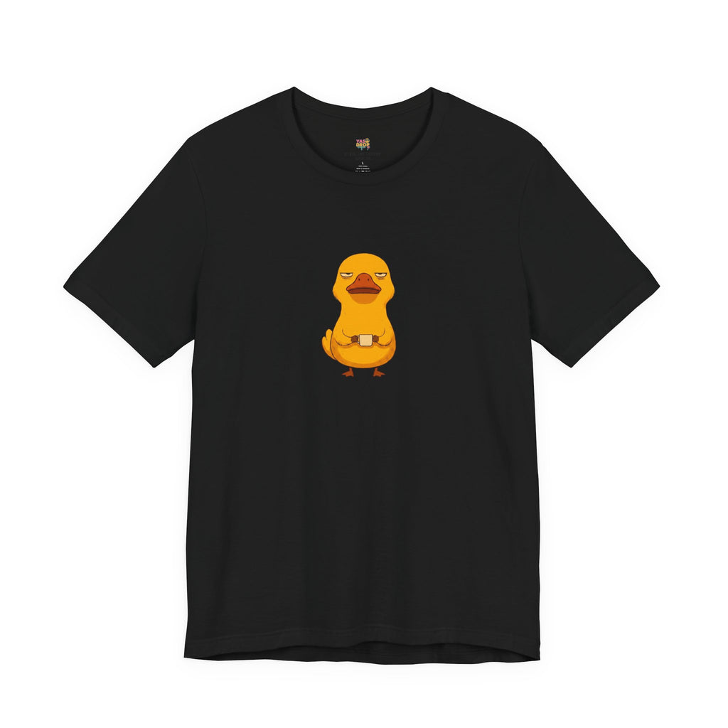 Unamused Coffee Duck Graphic Tee – Ironic Minimalist Streetwear