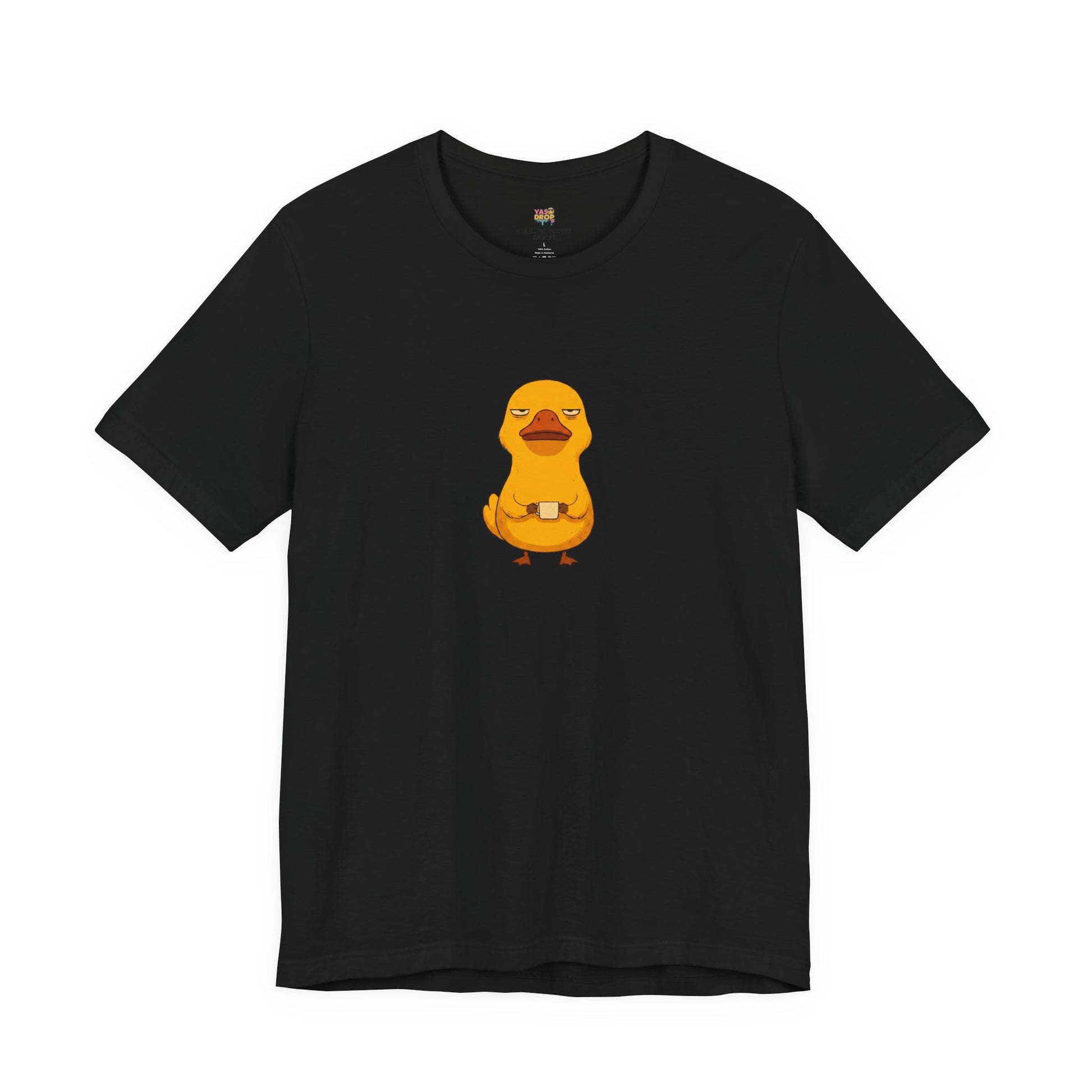 Unamused Coffee Duck Graphic Tee – Ironic Minimalist Streetwear