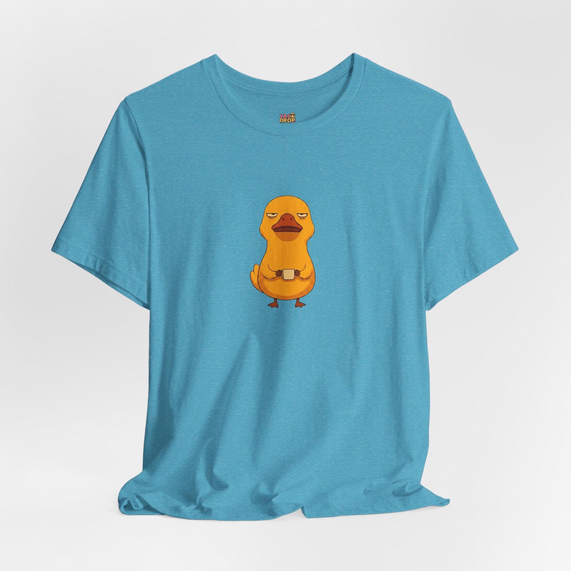 Unamused Coffee Duck Graphic Tee – Ironic Minimalist Streetwear