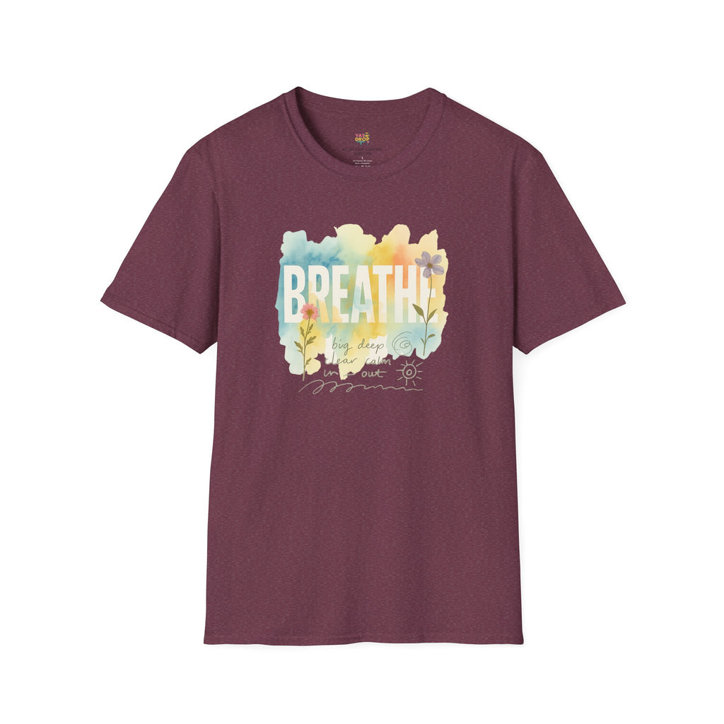 BREATHE – Mixed Media Watercolor Art Tee