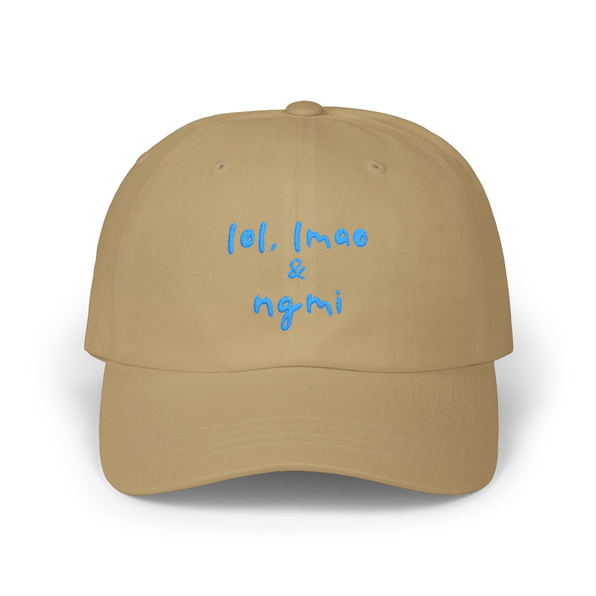 Premium Quality "lol, lmao & ngmi" Embroidered Dad Hat – Ironic Internet Culture Meme Baseball Cap