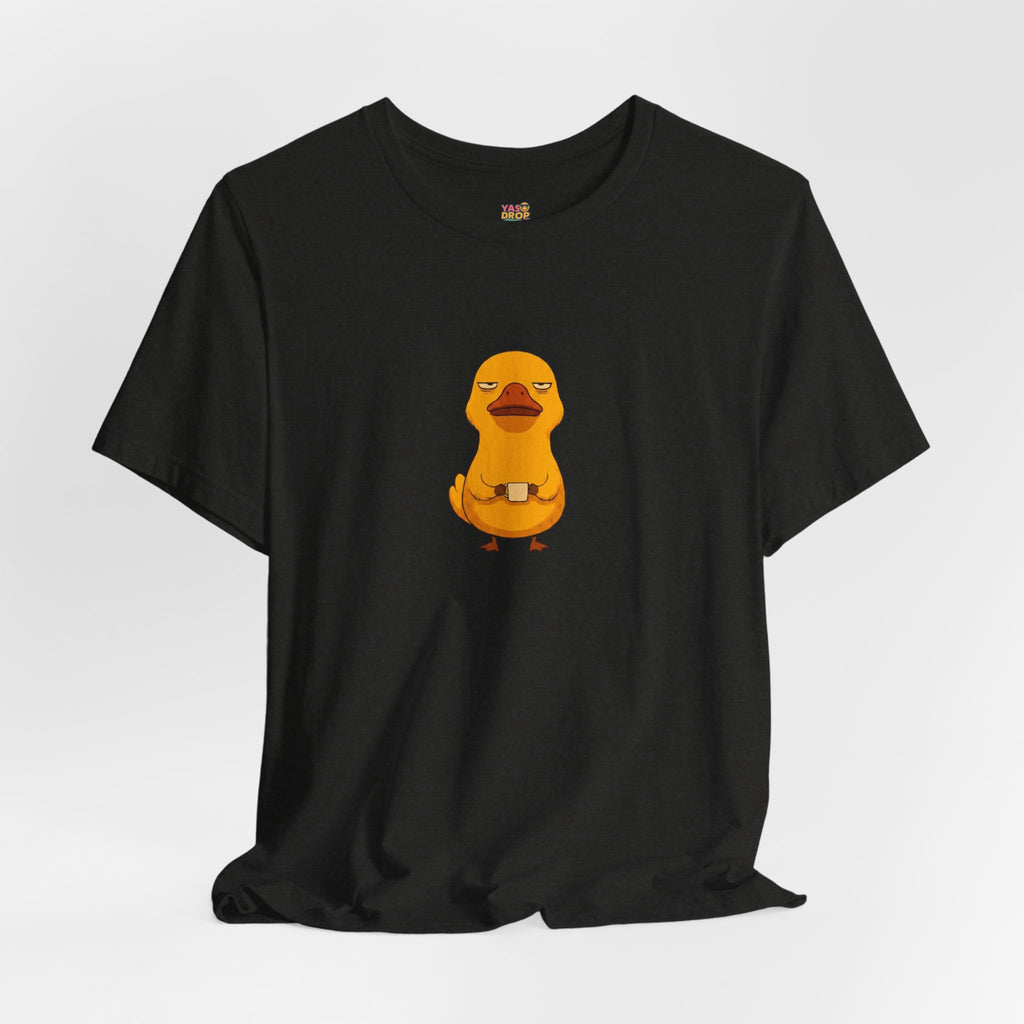 Unamused Coffee Duck Graphic Tee – Ironic Minimalist Streetwear
