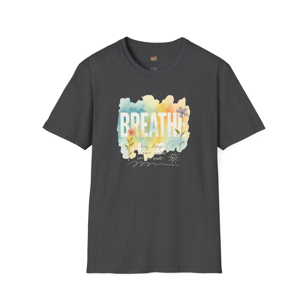 BREATHE – Mixed Media Watercolor Art Tee