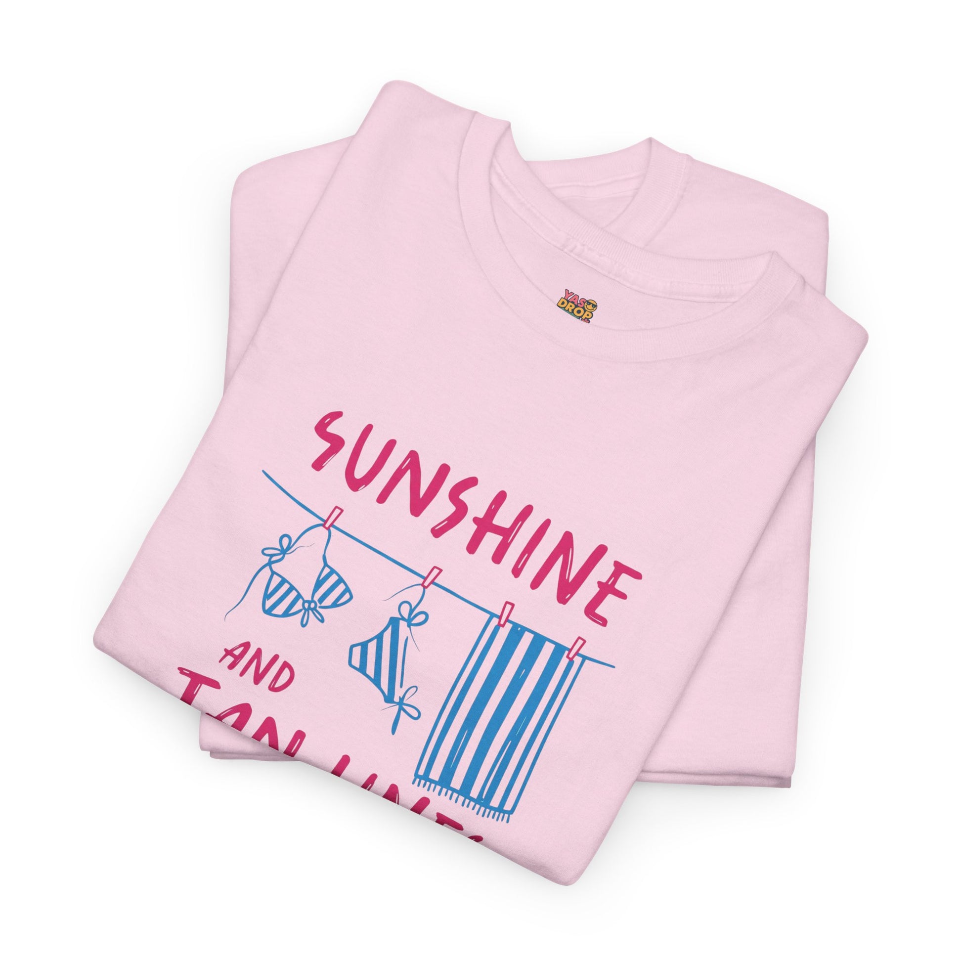 Sunshine and Tan Lines T-Shirt - Aesthetic Summer Vibe Graphic Tee