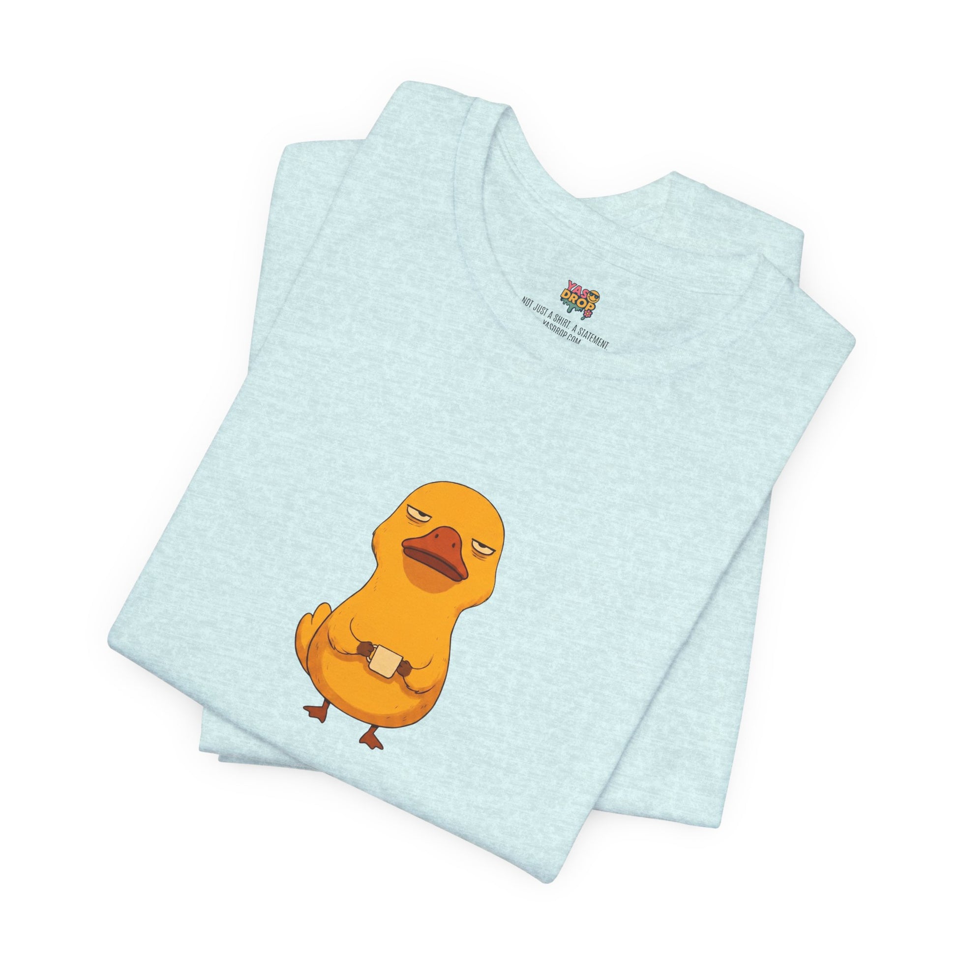 Unamused Coffee Duck Graphic Tee – Ironic Minimalist Streetwear