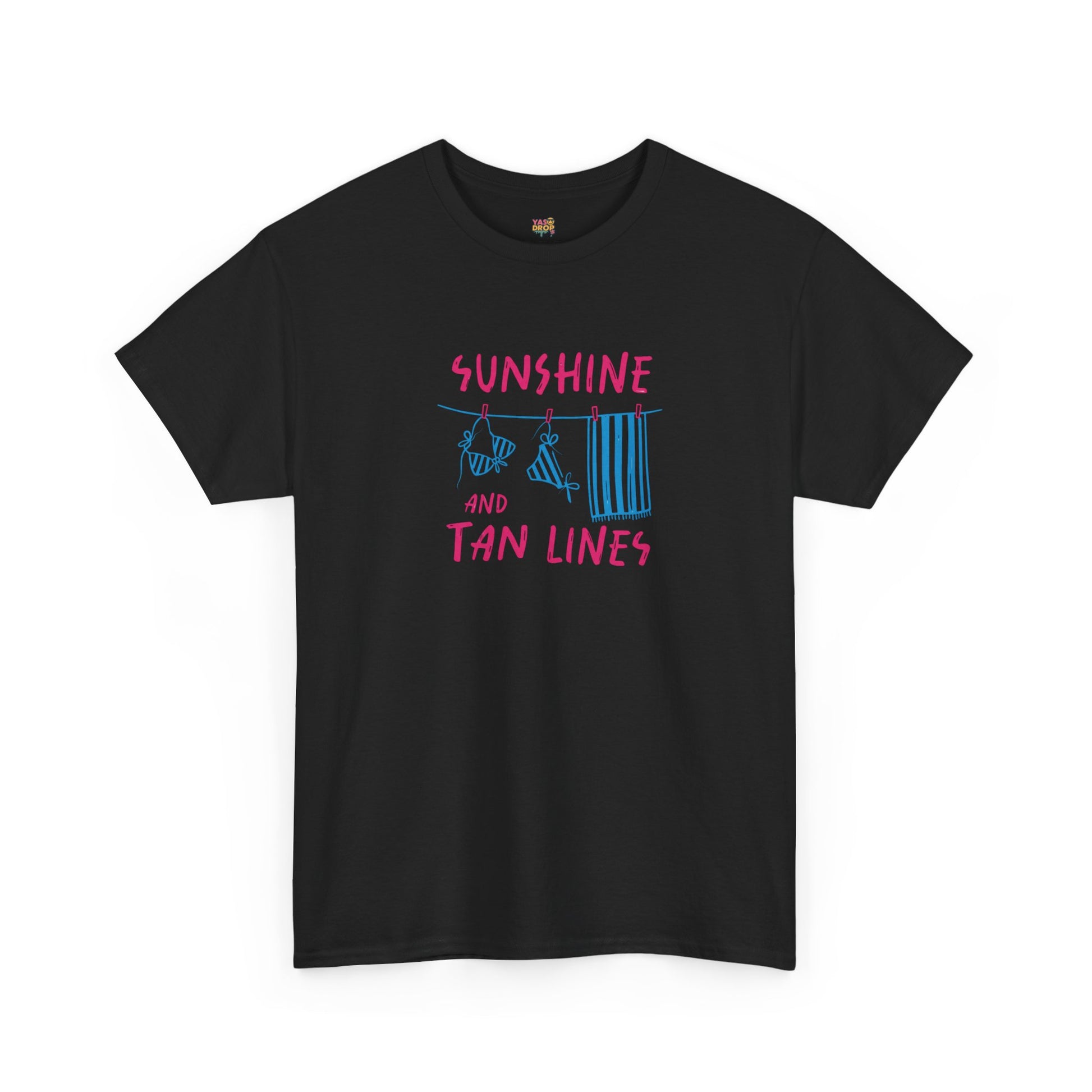 Sunshine and Tan Lines T-Shirt - Aesthetic Summer Vibe Graphic Tee