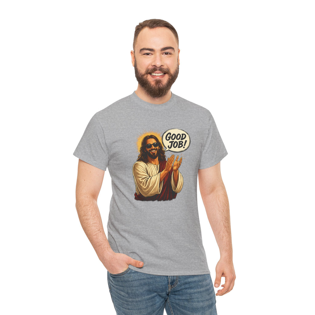The "Good Job" Savior Graphic Tee – Ironic Streetwear / Retro Aesthetic Unisex Shirt
