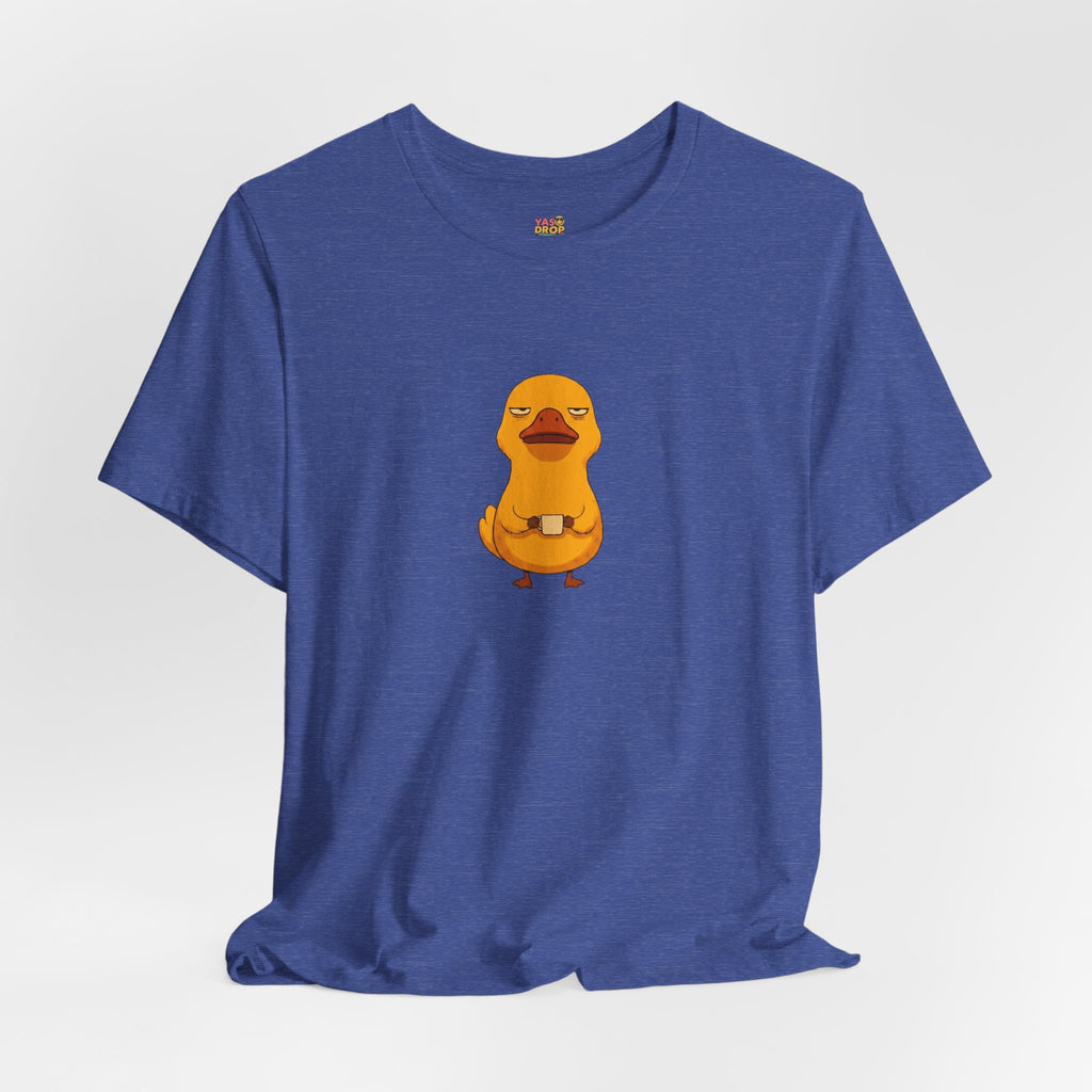 Unamused Coffee Duck Graphic Tee – Ironic Minimalist Streetwear