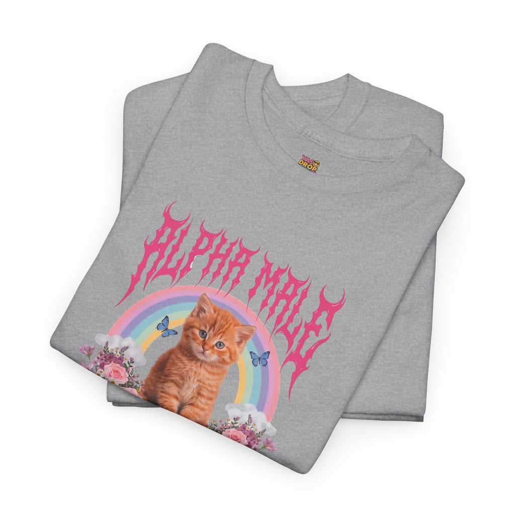Alpha Male Kitten T-Shirt – Ironic Heavy Metal Aesthetic Graphic Tee