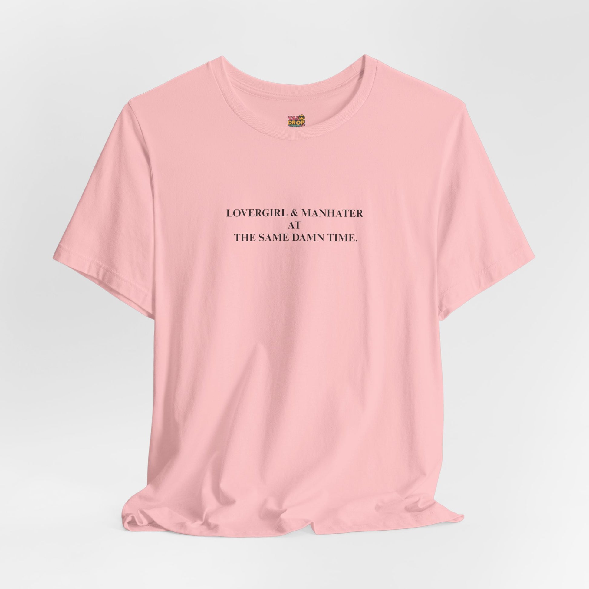 "Lovergirl & Manhater" Ironic Minimalist Graphic Tee