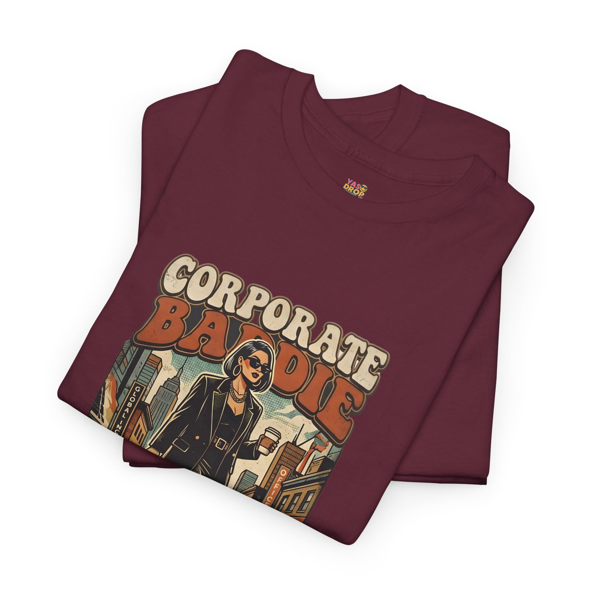 Corporate Baddie Vintage Graphic Tee - Ironic Office Aesthetic T-Shirt