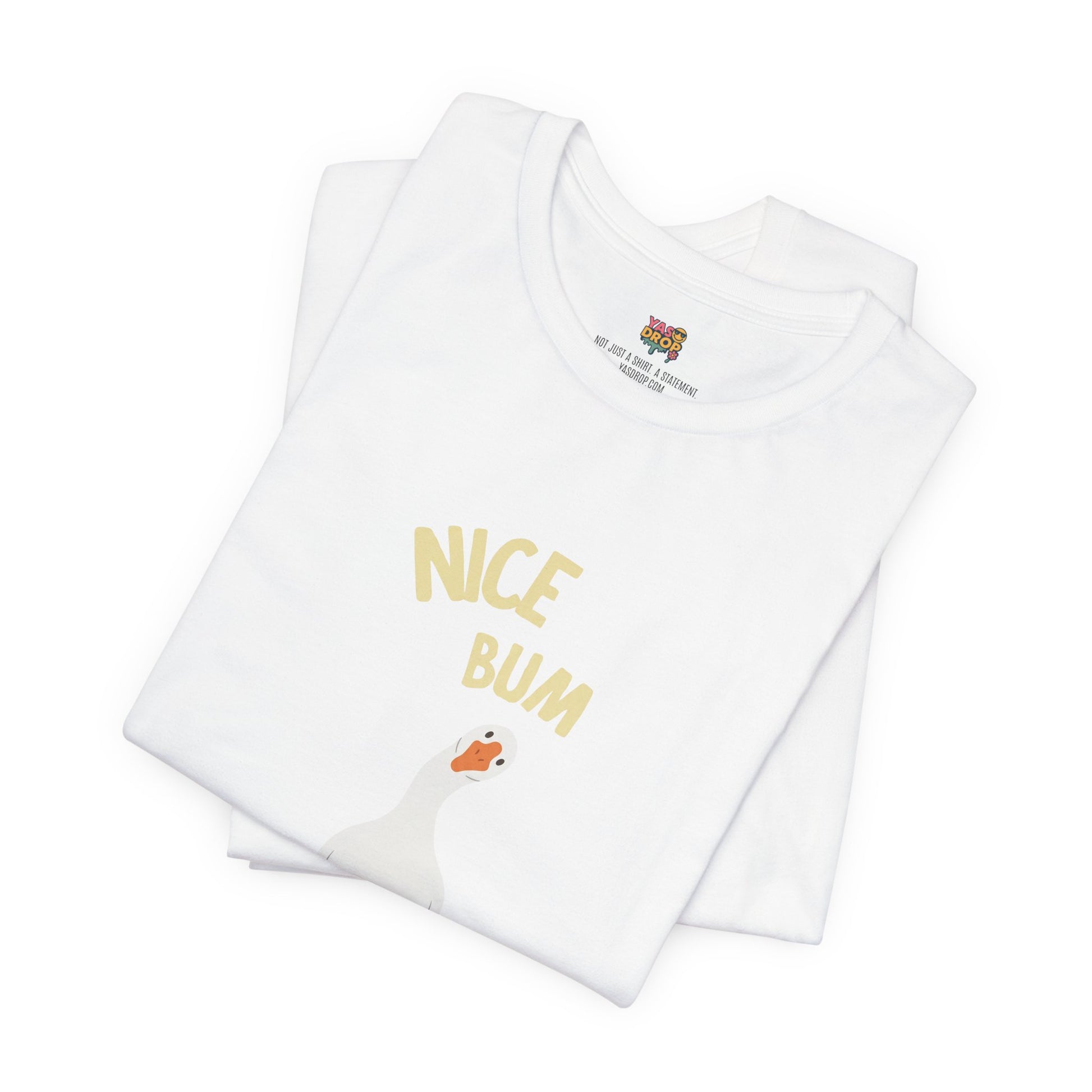 "Nice Bum" Silly Goose Graphic Tee – Ironic Minimalist Streetwear